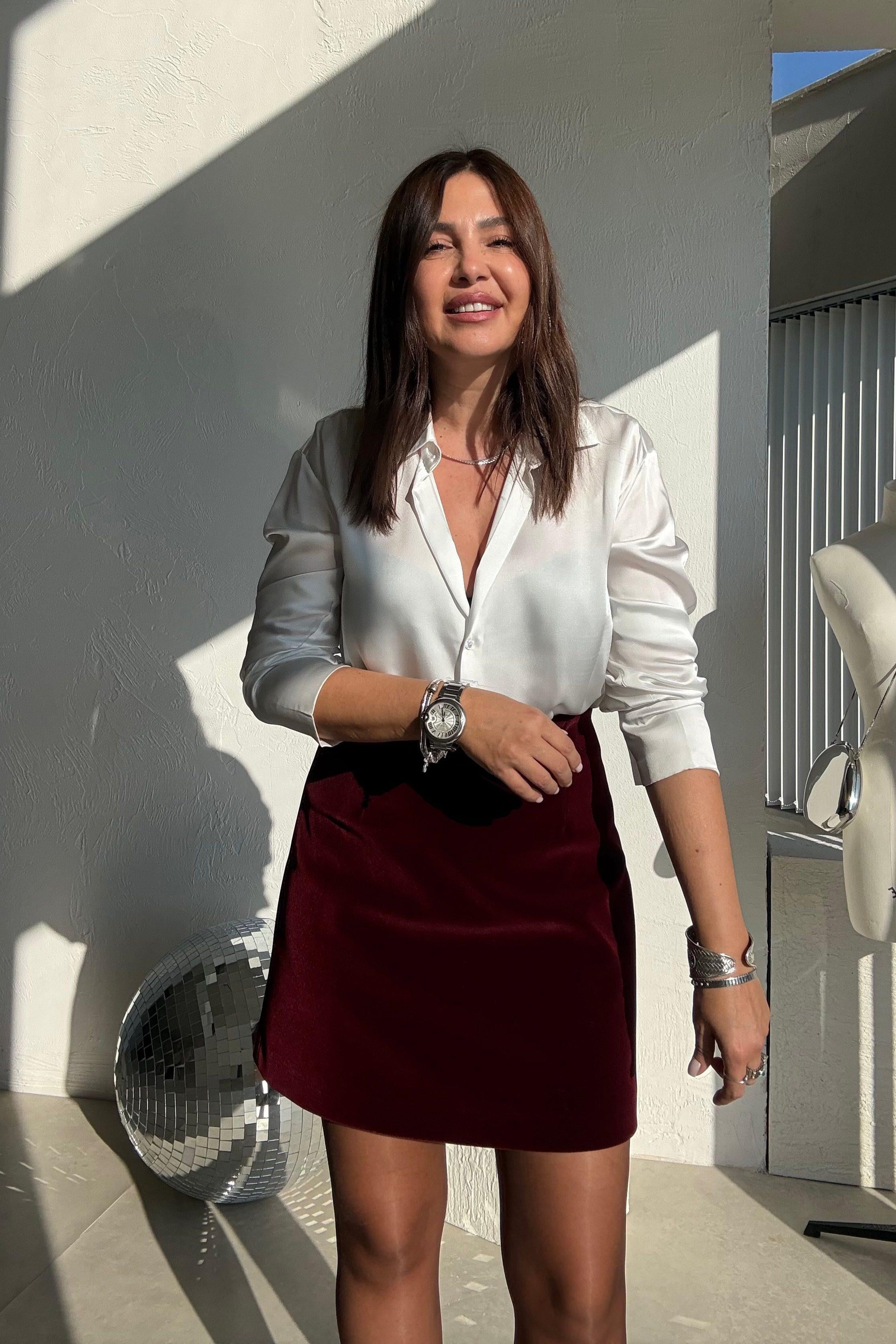 Bordo Kadife Etek 