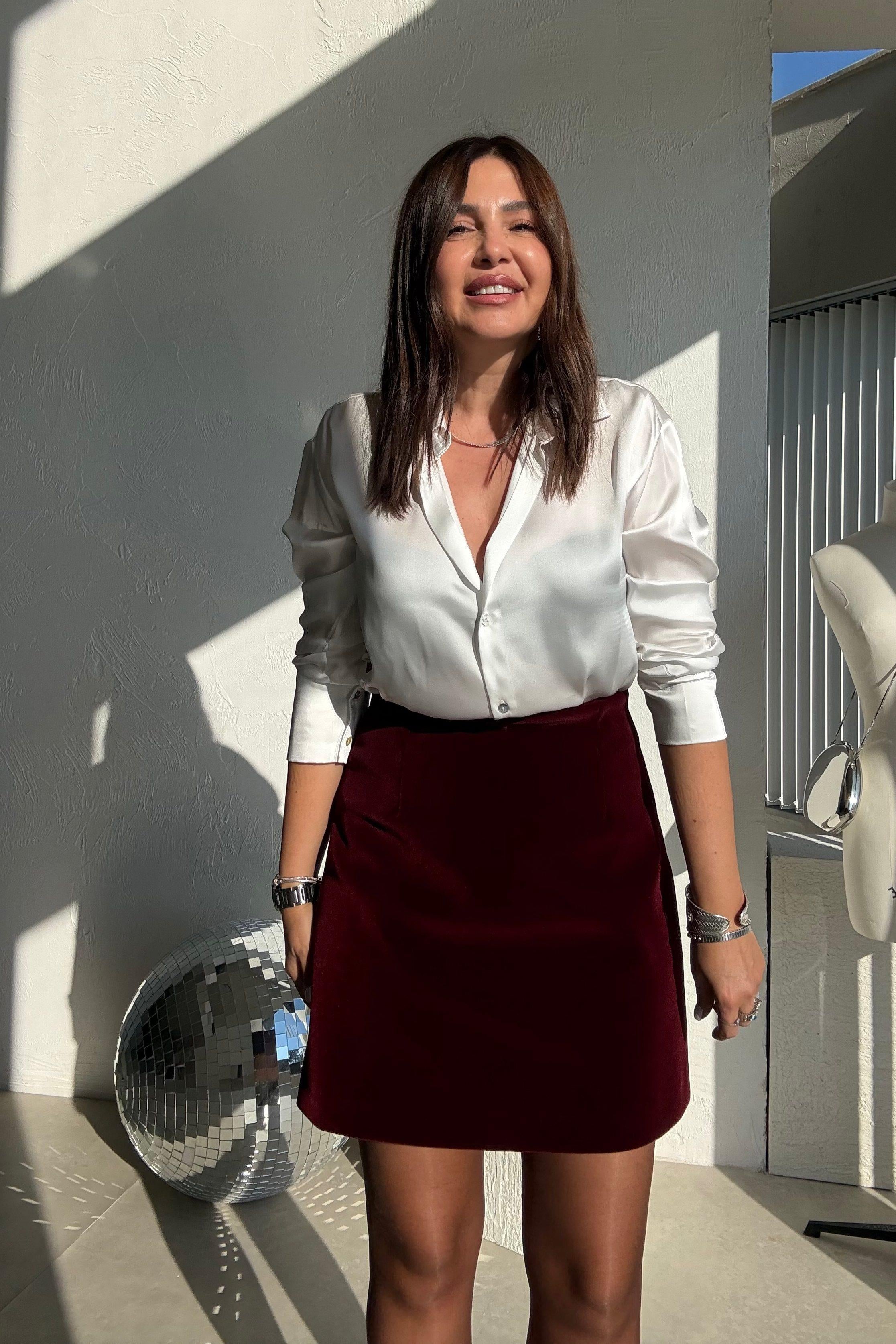 Bordo Kadife Etek 