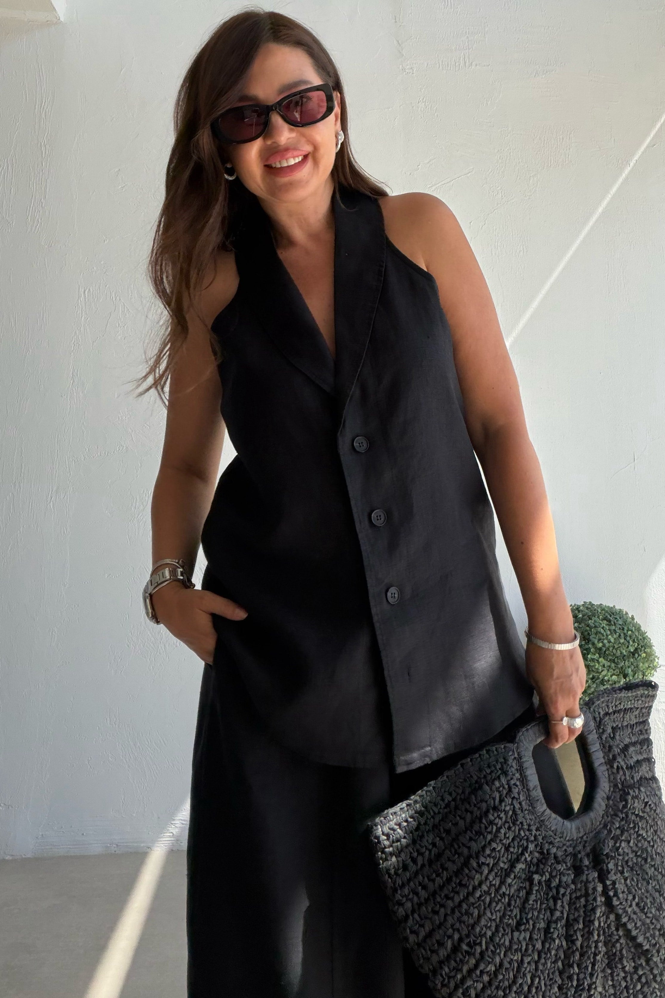 Cello Keten Takım SİYAH