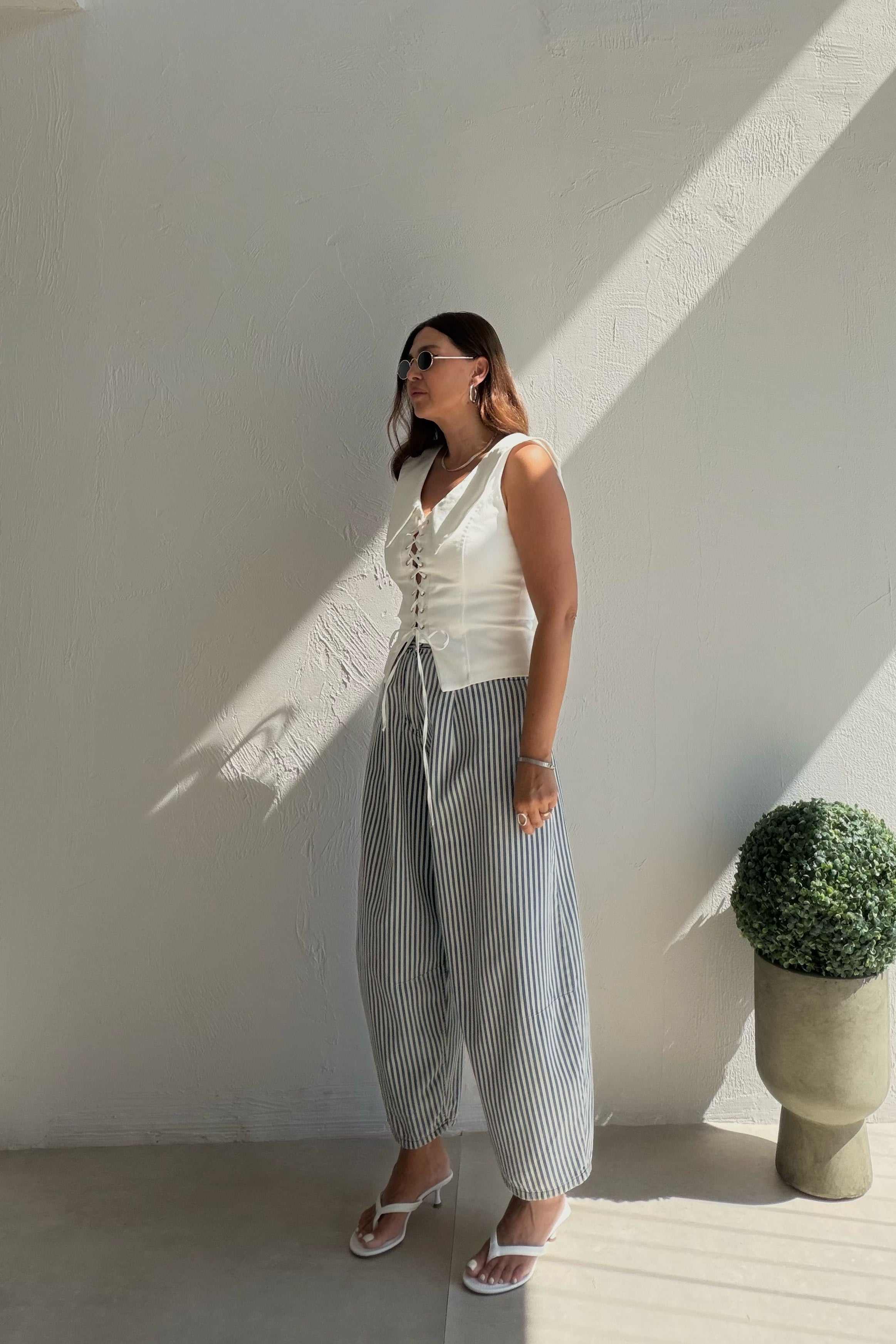 Çizgili Balon Model Jean MAVİ