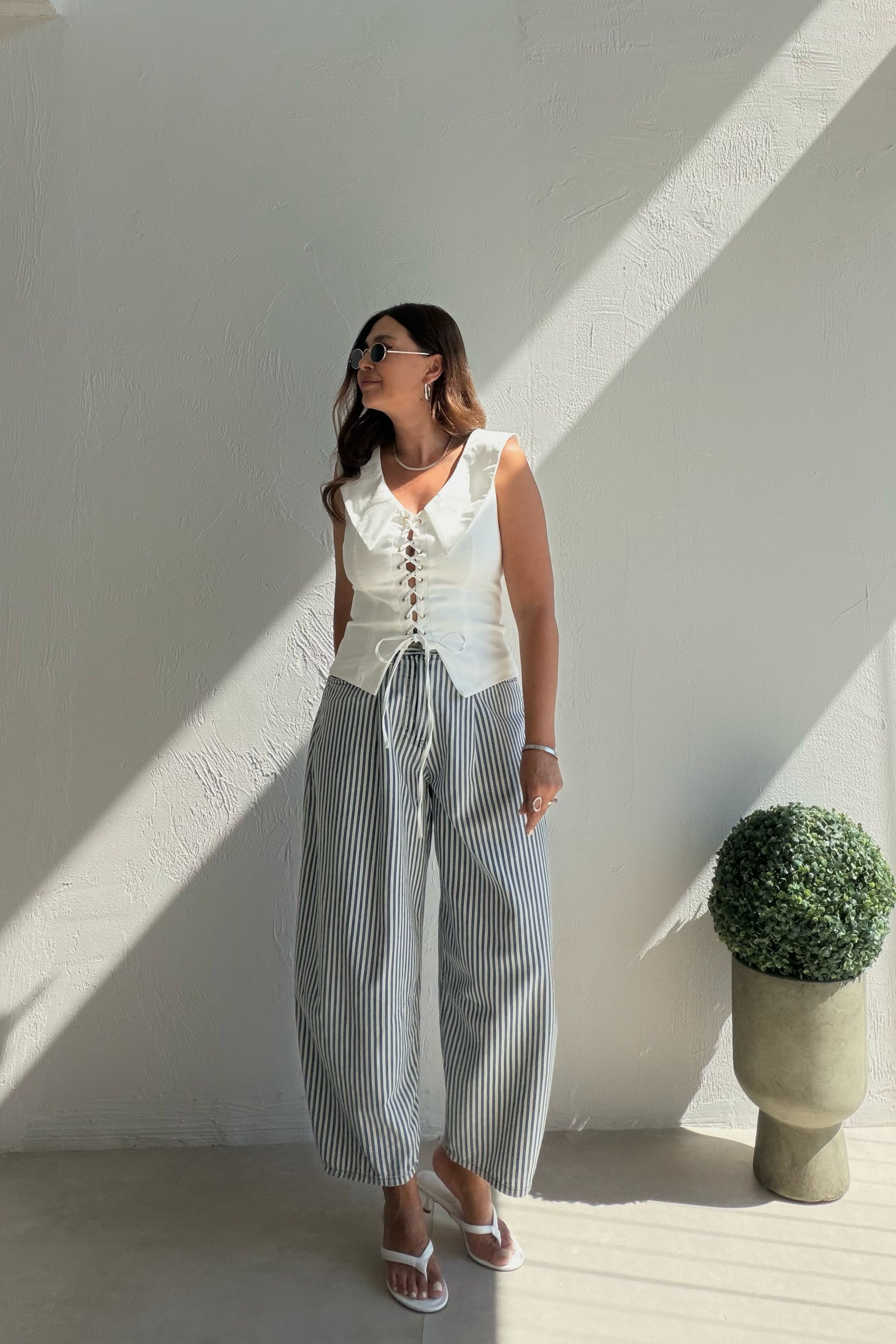 Çizgili Balon Model Jean MAVİ