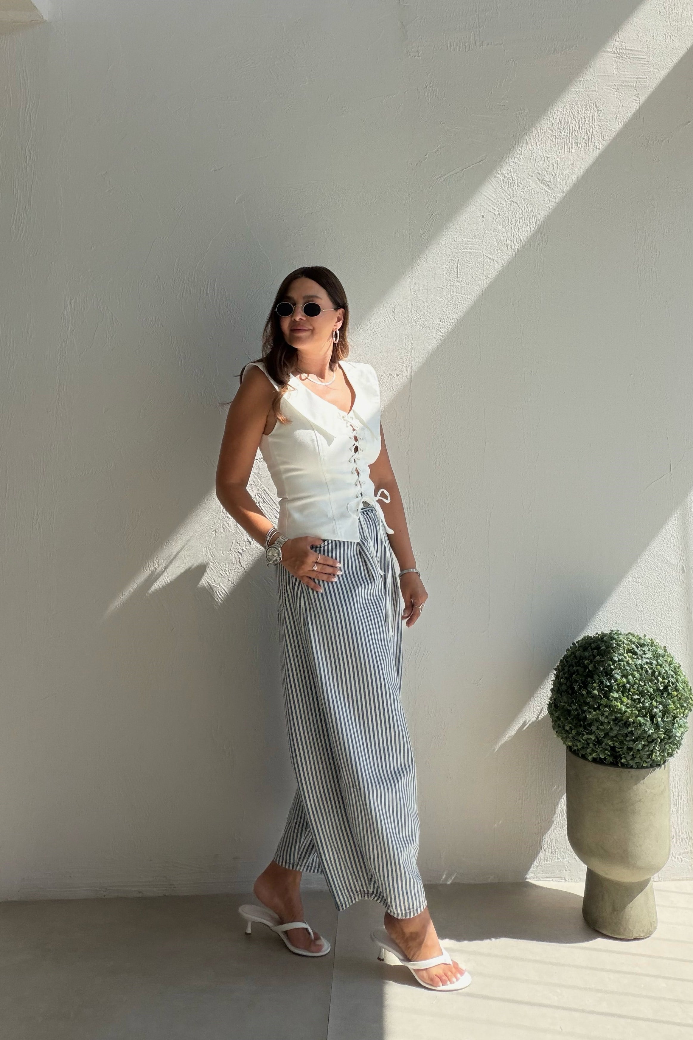 Çizgili Balon Model Jean MAVİ