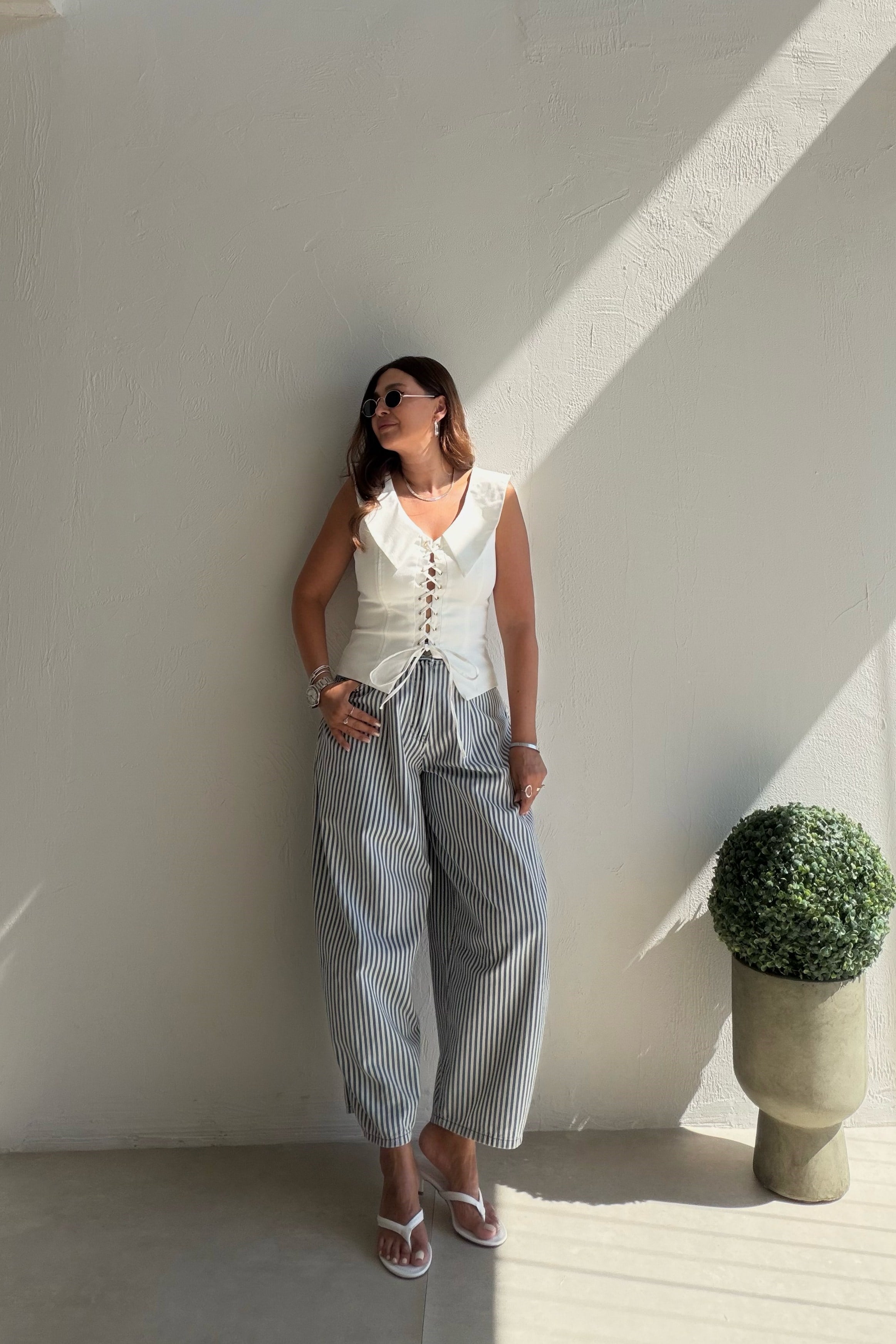 Çizgili Balon Model Jean MAVİ