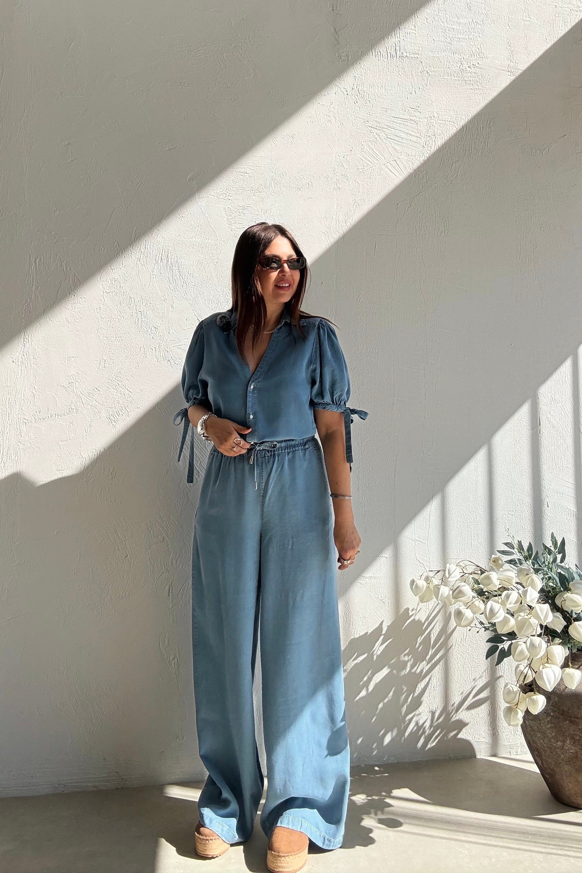 Denim Tril Pantolon MAVİ