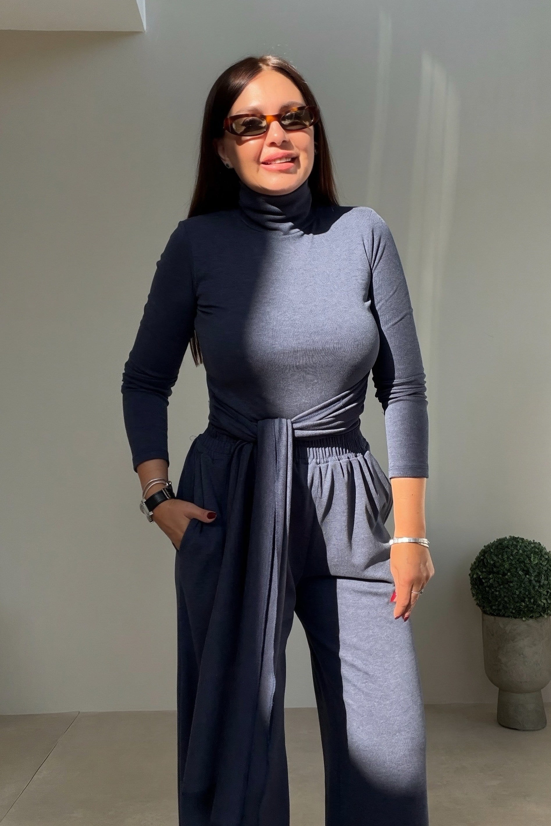 Dik Yaka Bağlamalı Spor Takım LACİVERT
