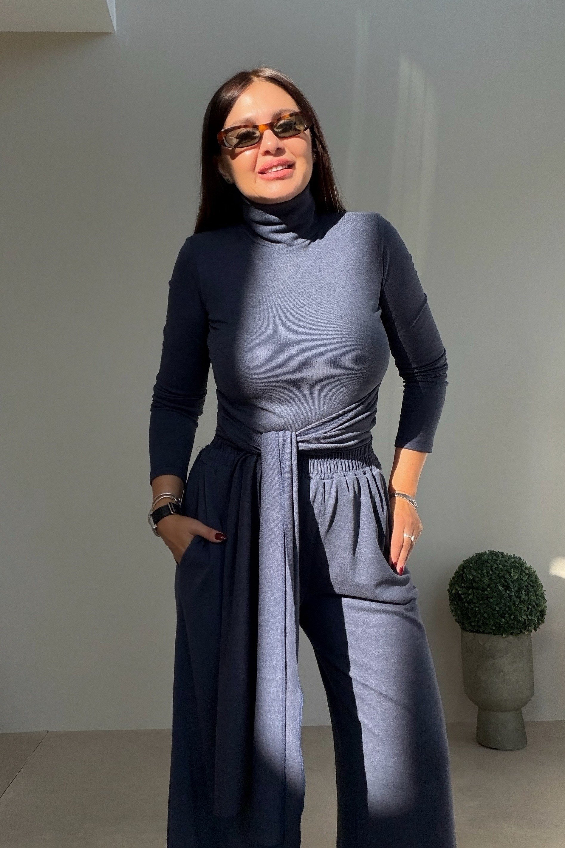 Dik Yaka Bağlamalı Spor Takım LACİVERT