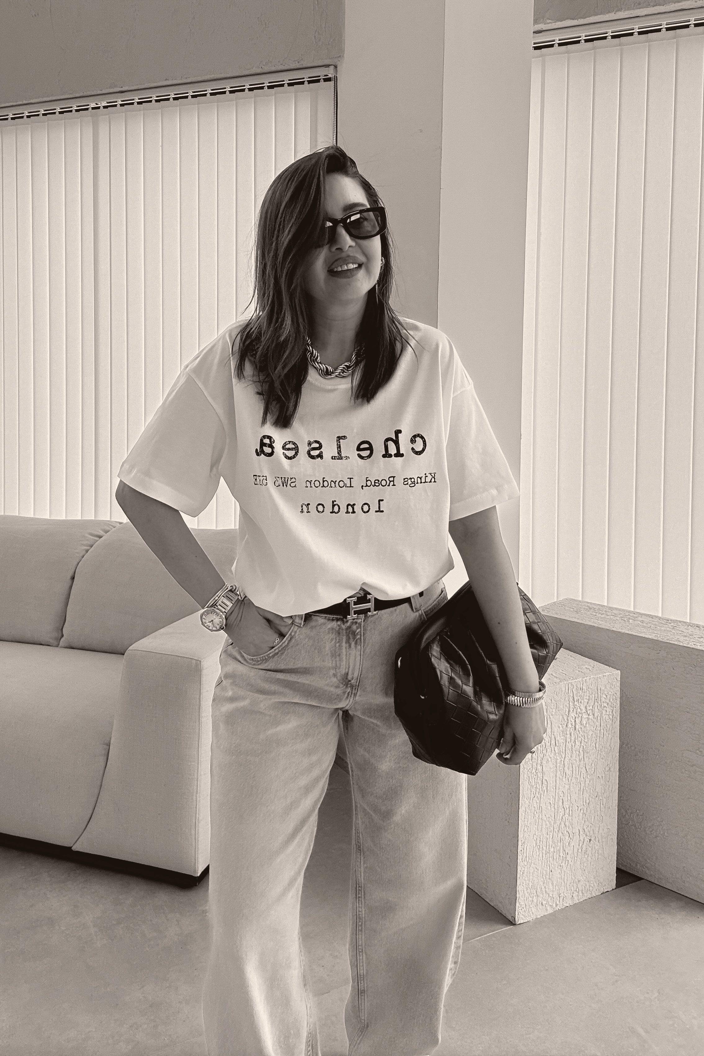 Ekru Yazılı Tişört 