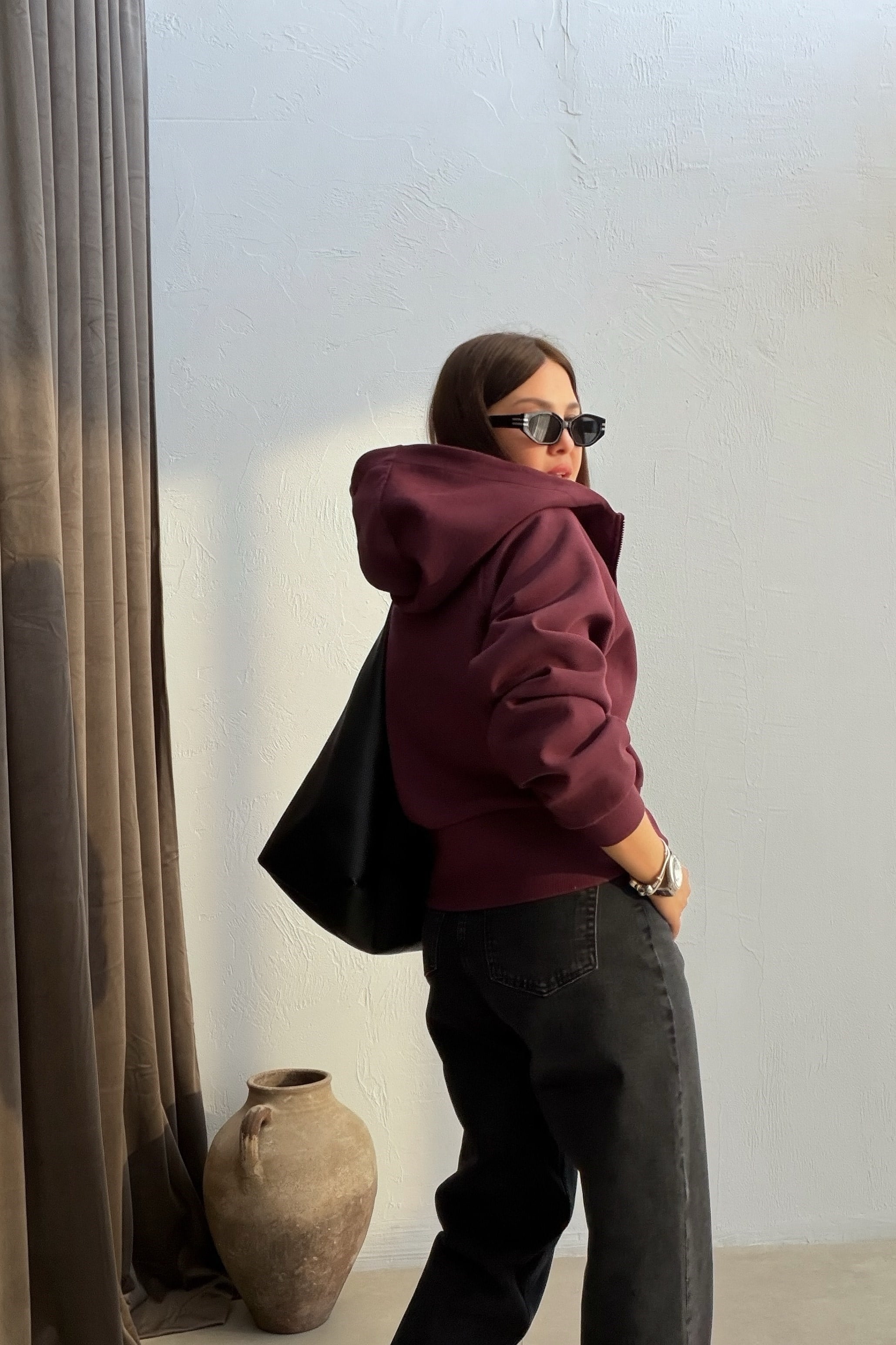 Fermuarlı Sweatshirt MÜRDÜM