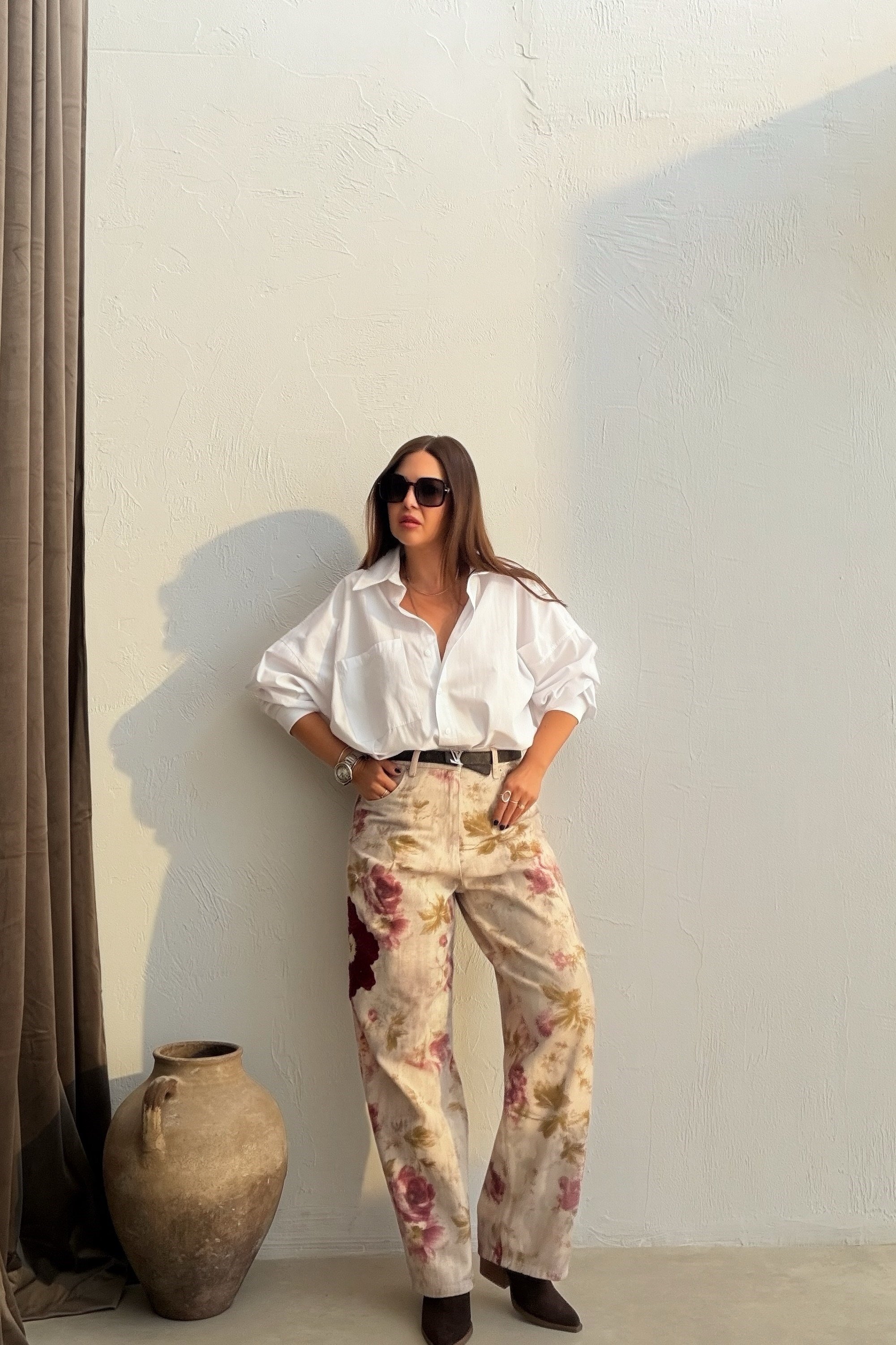 Floral Desenli Jean BEJ