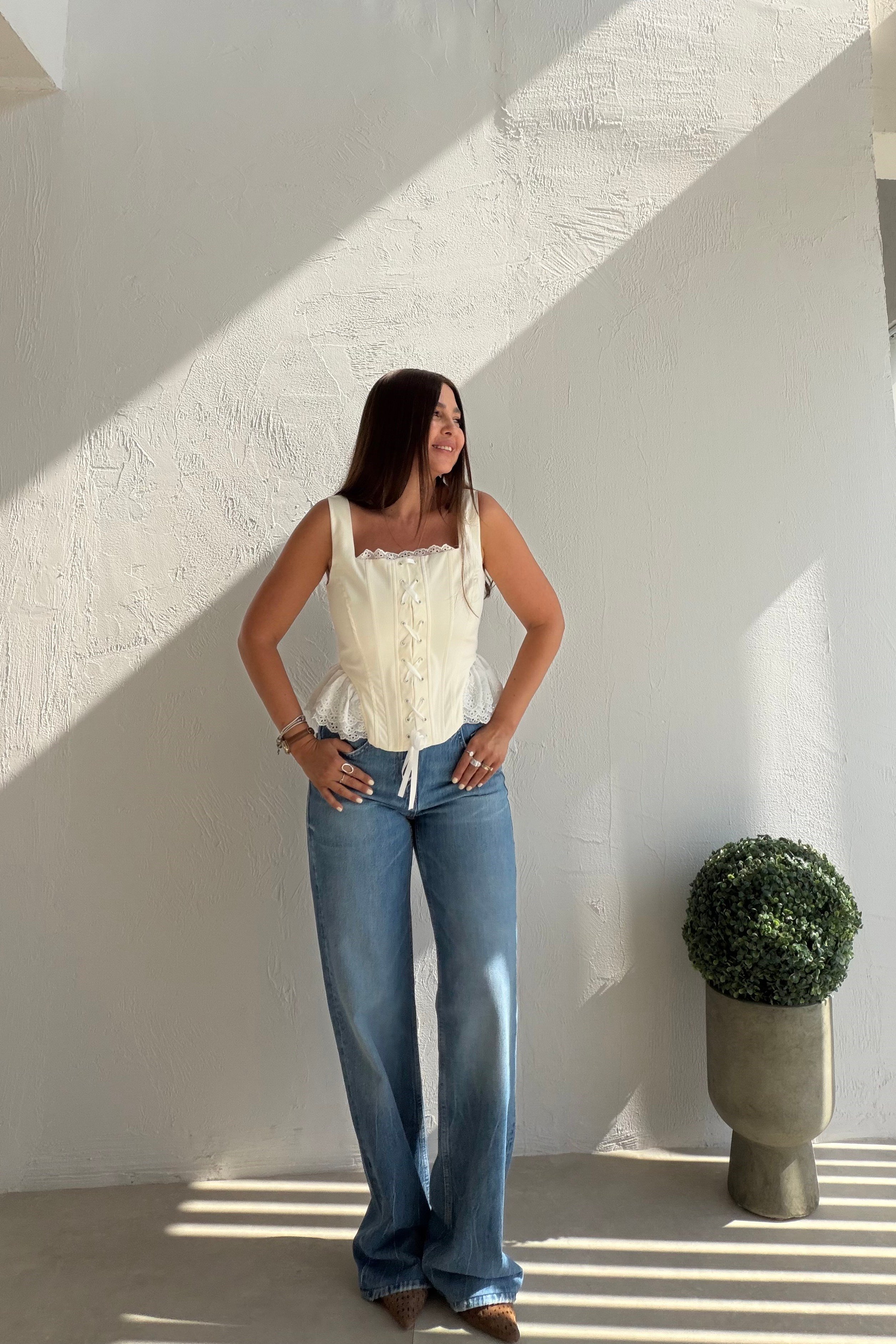Geniş Paça Denim Jean MAVİ