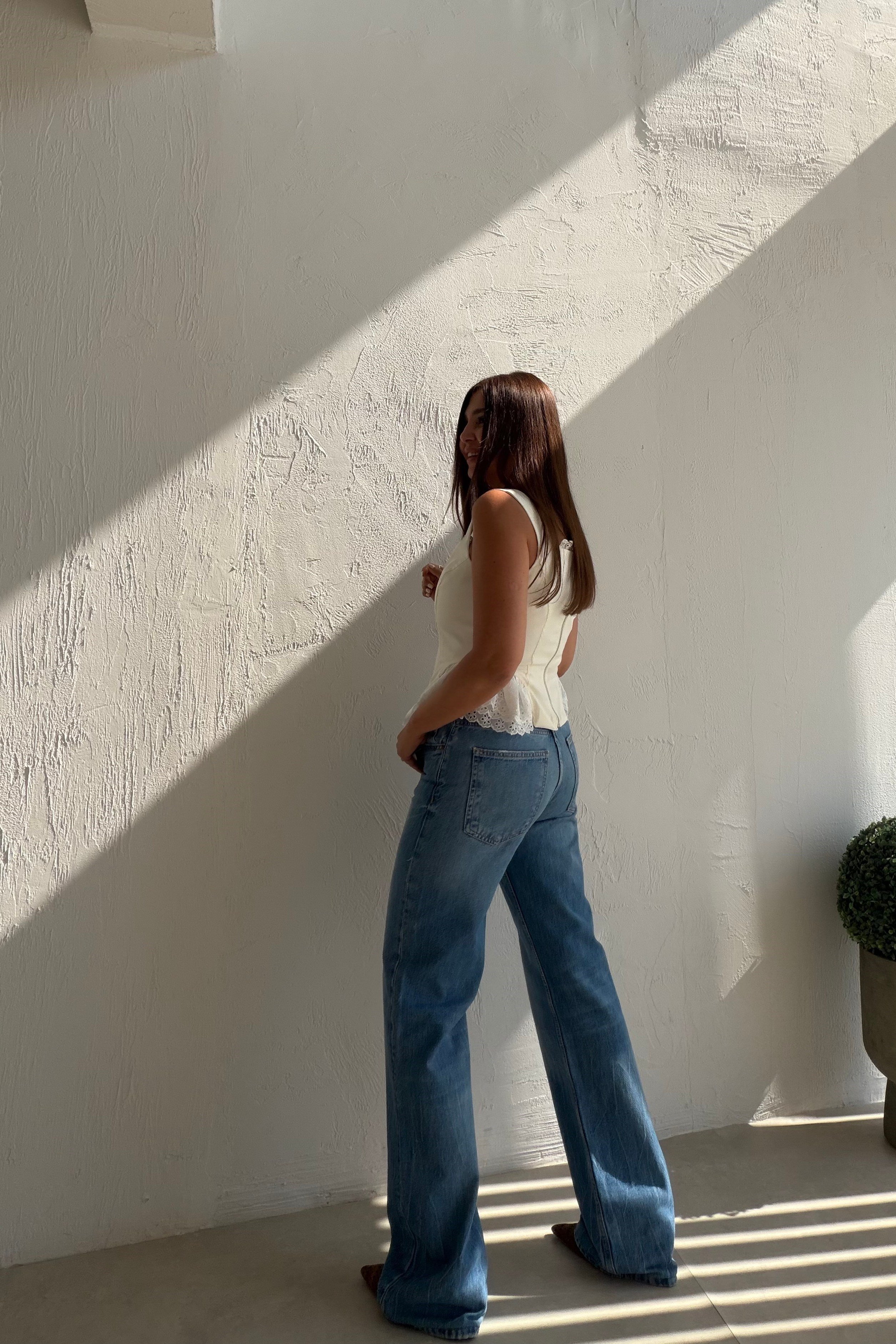 Geniş Paça Denim Jean MAVİ