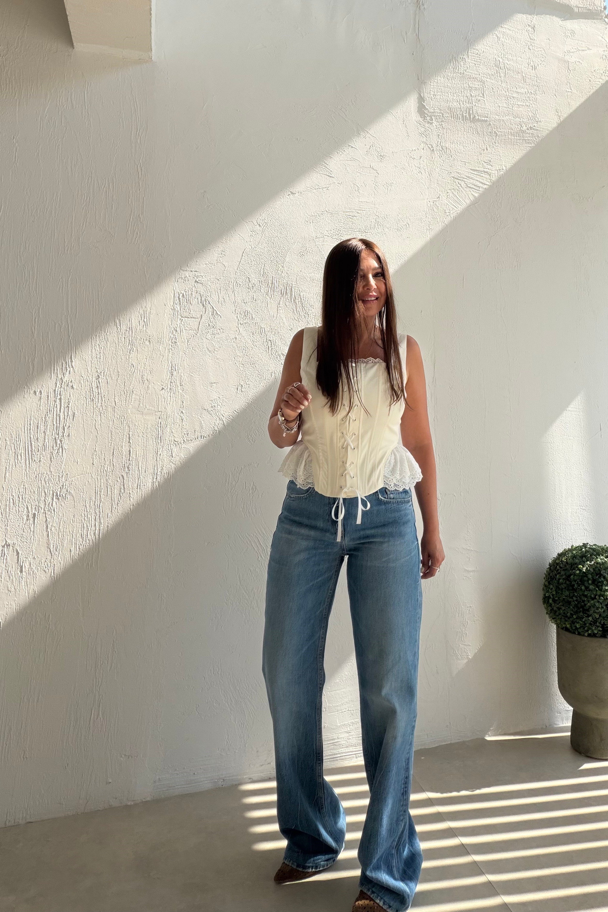Geniş Paça Denim Jean MAVİ