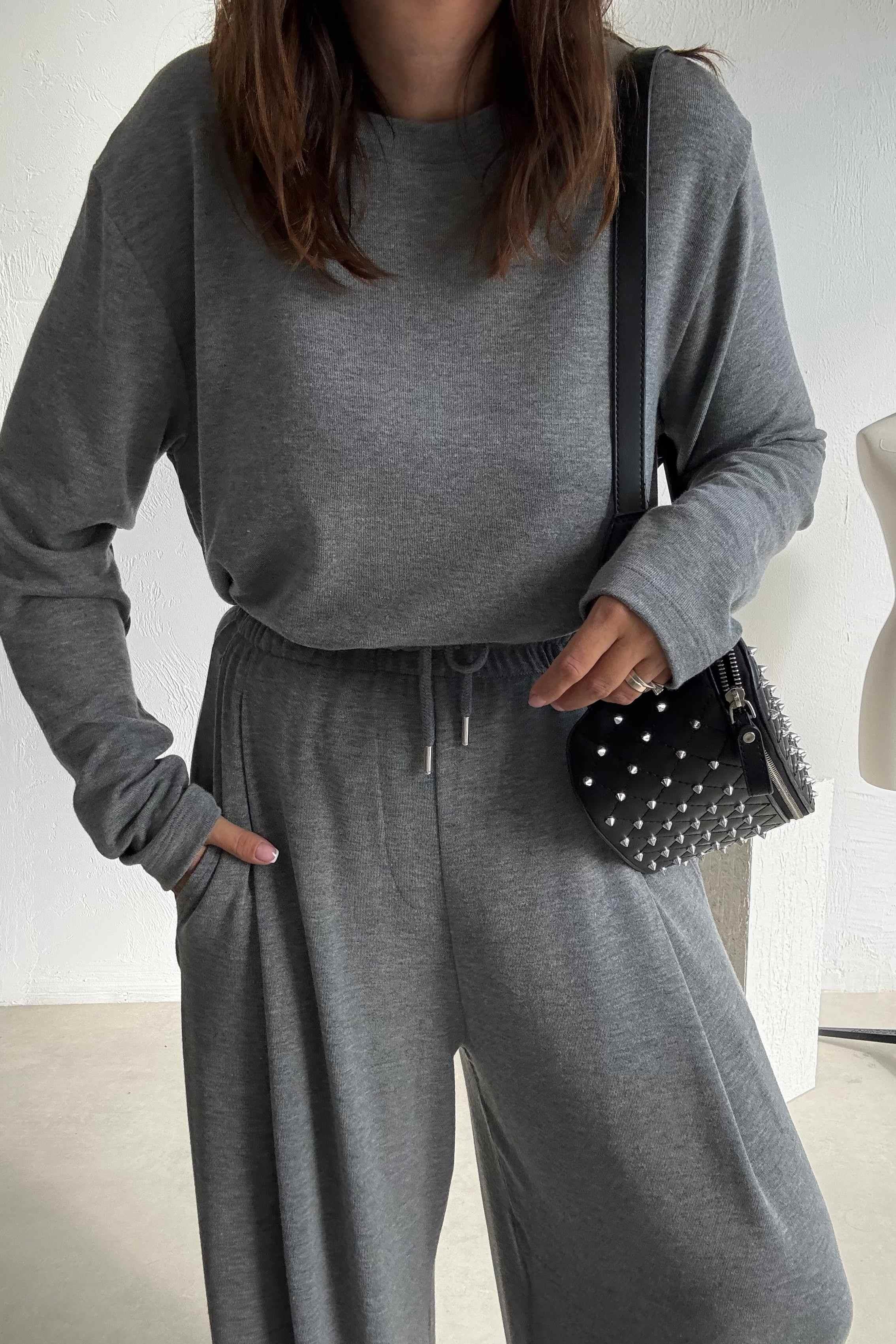 Gri Basic Eşofman Takımı 