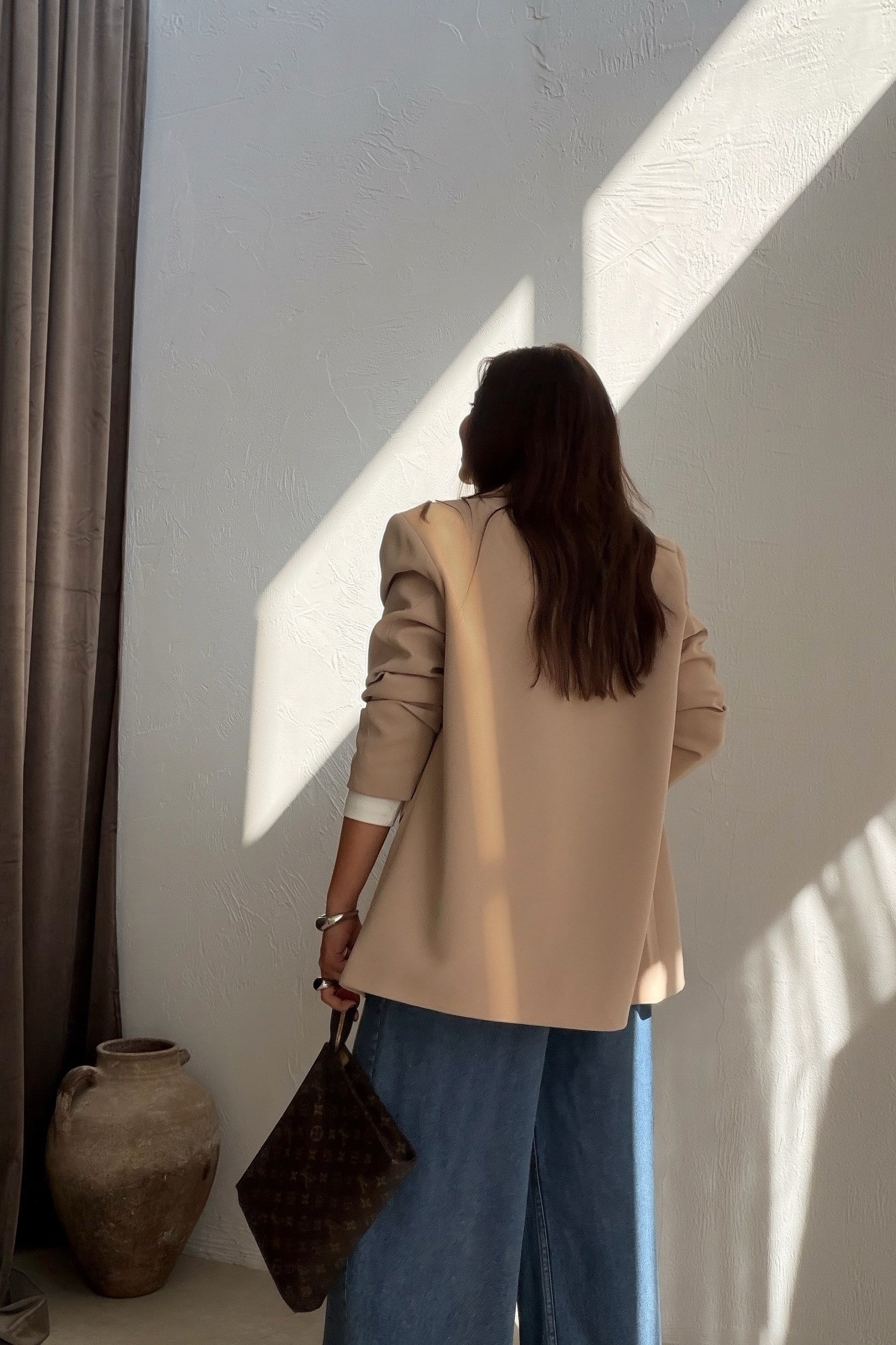 Kapak Cepli Blazer Ceket CAMEL