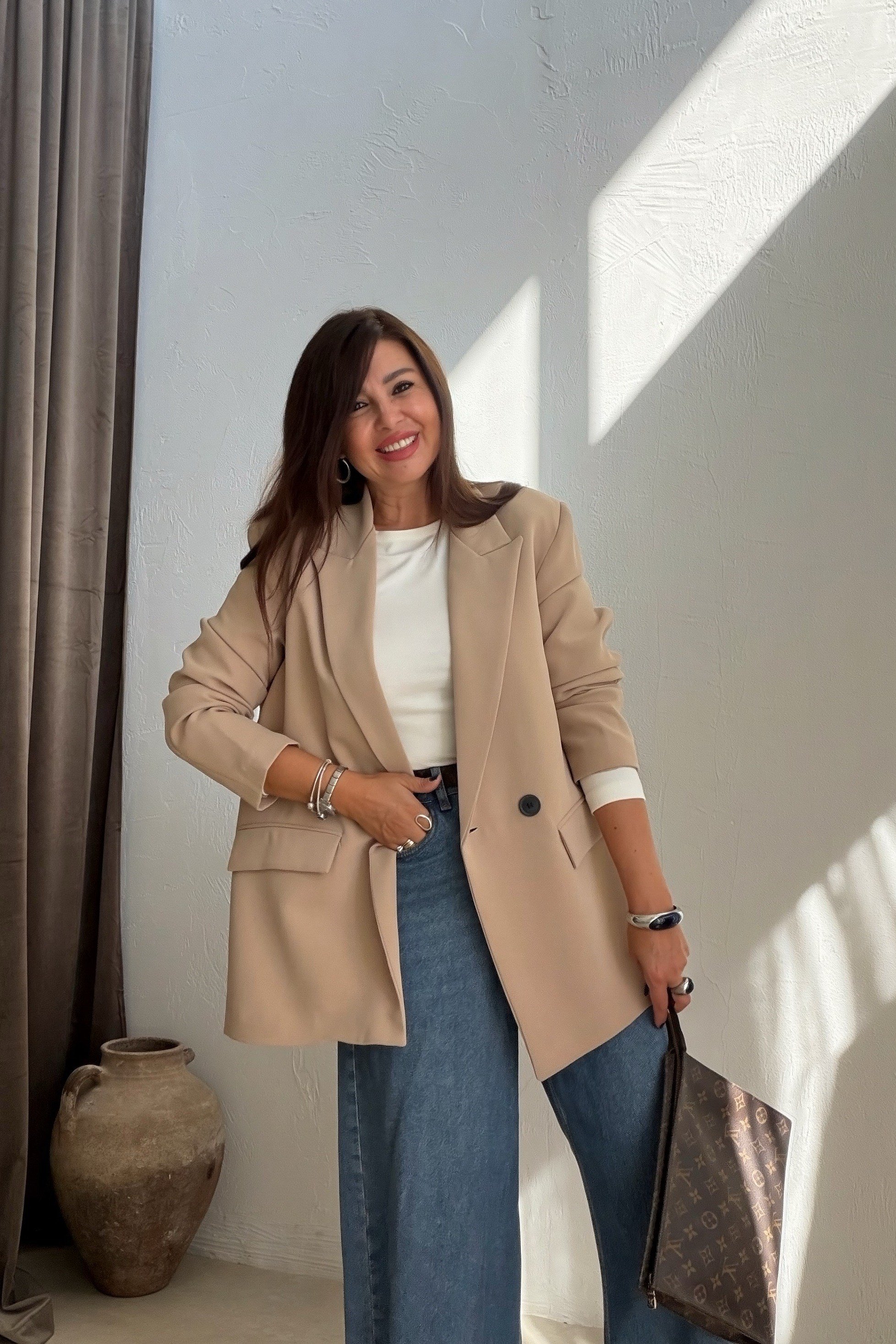 Kapak Cepli Blazer Ceket CAMEL