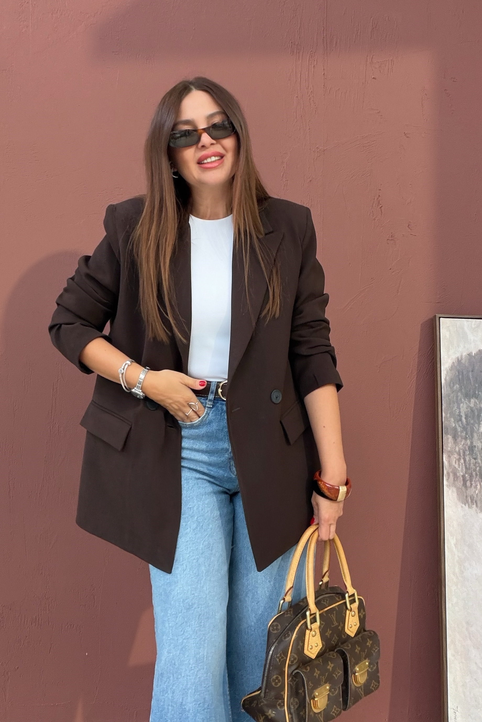 Kapak Cepli Blazer Ceket KAHVERENGİ