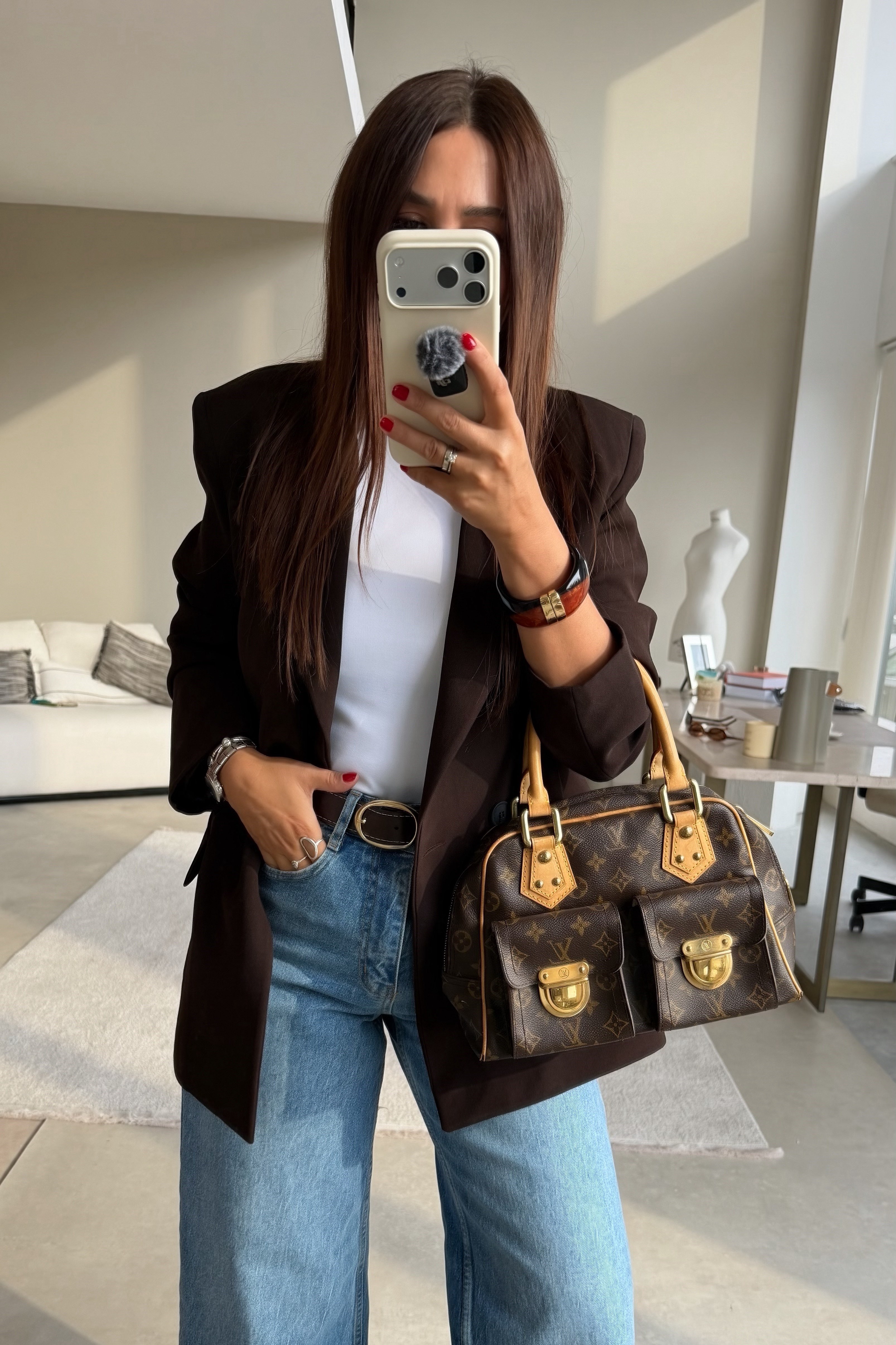 Kapak Cepli Blazer Ceket KAHVERENGİ