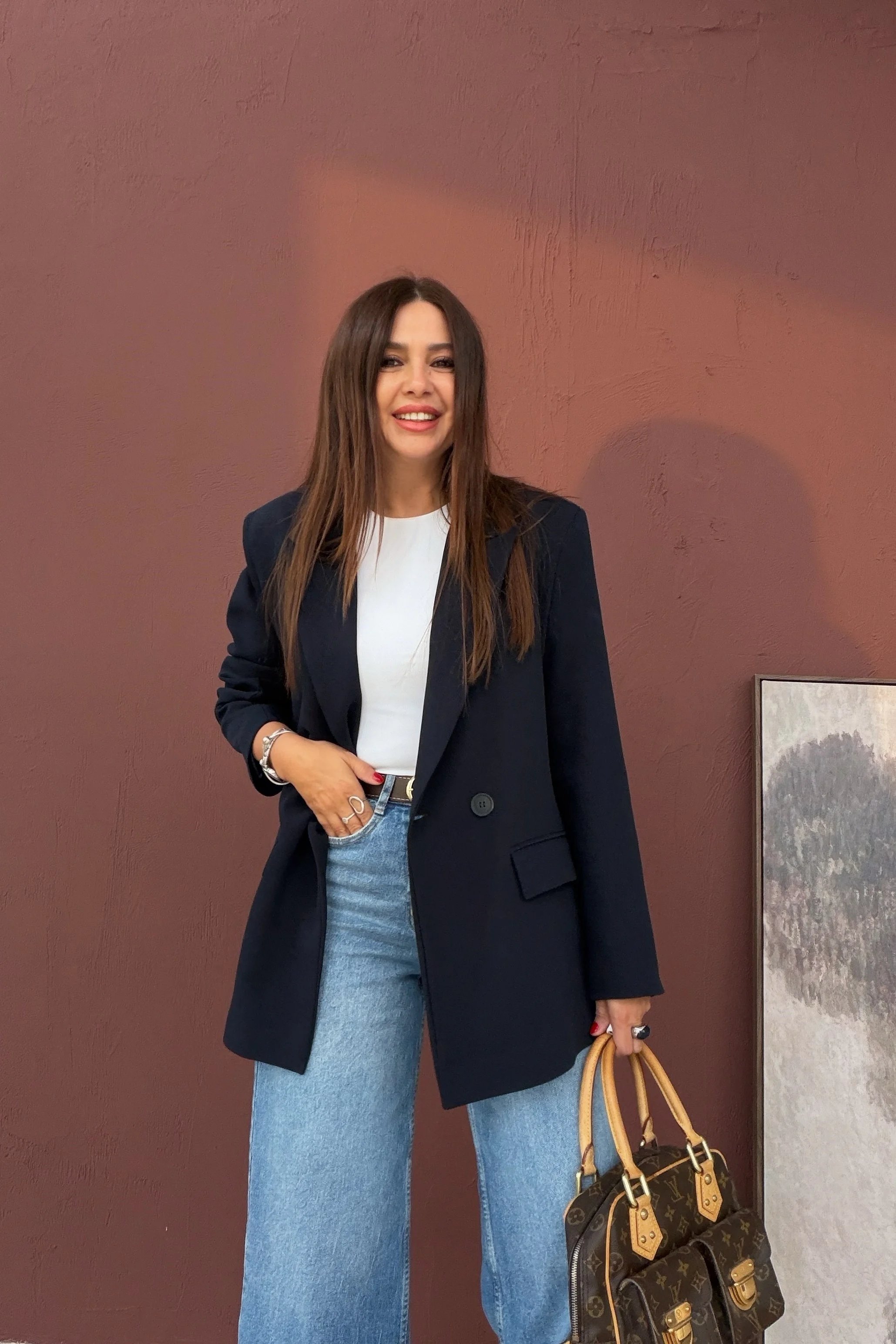 Kapak Cepli Blazer Ceket LACİVERT