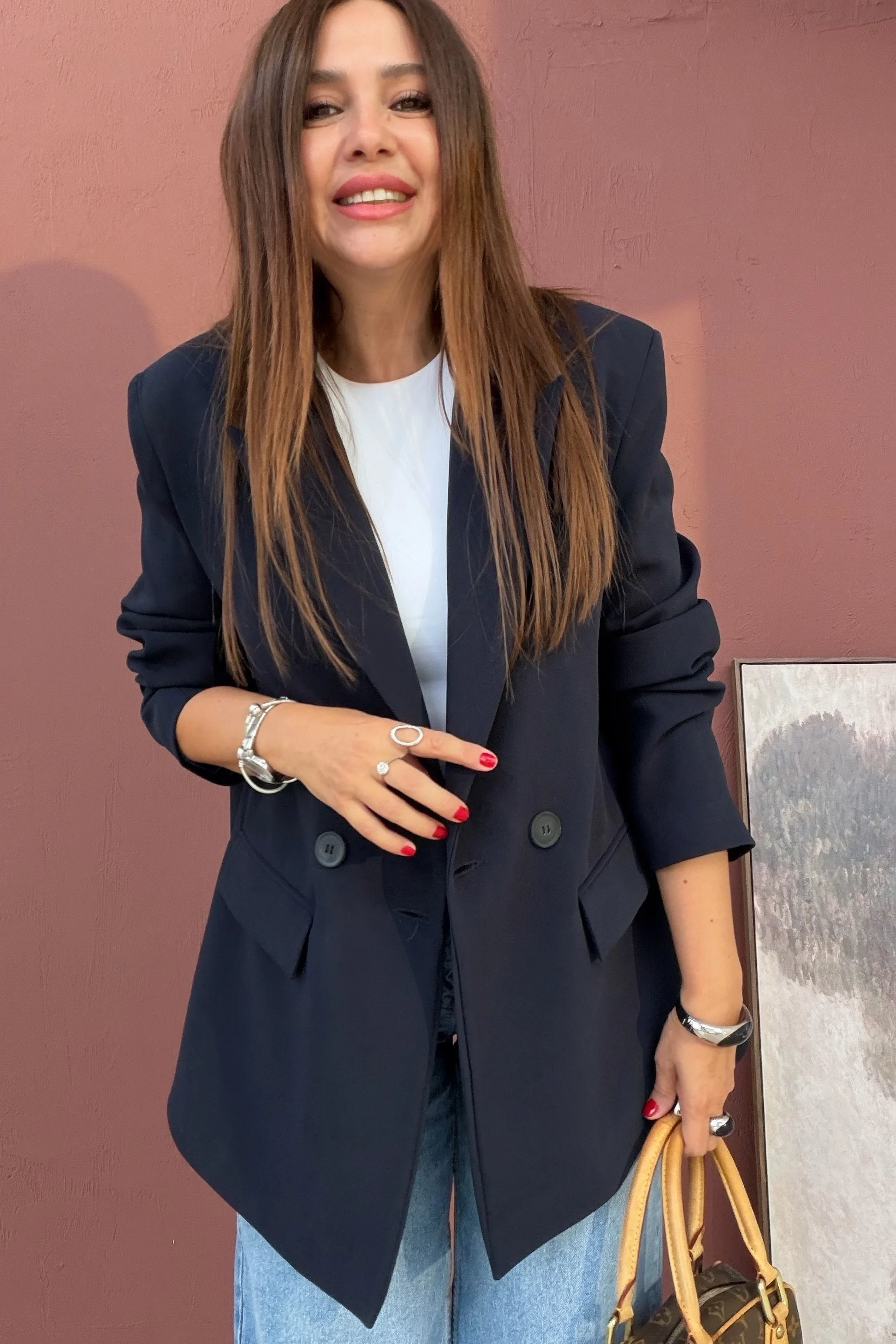 Kapak Cepli Blazer Ceket LACİVERT