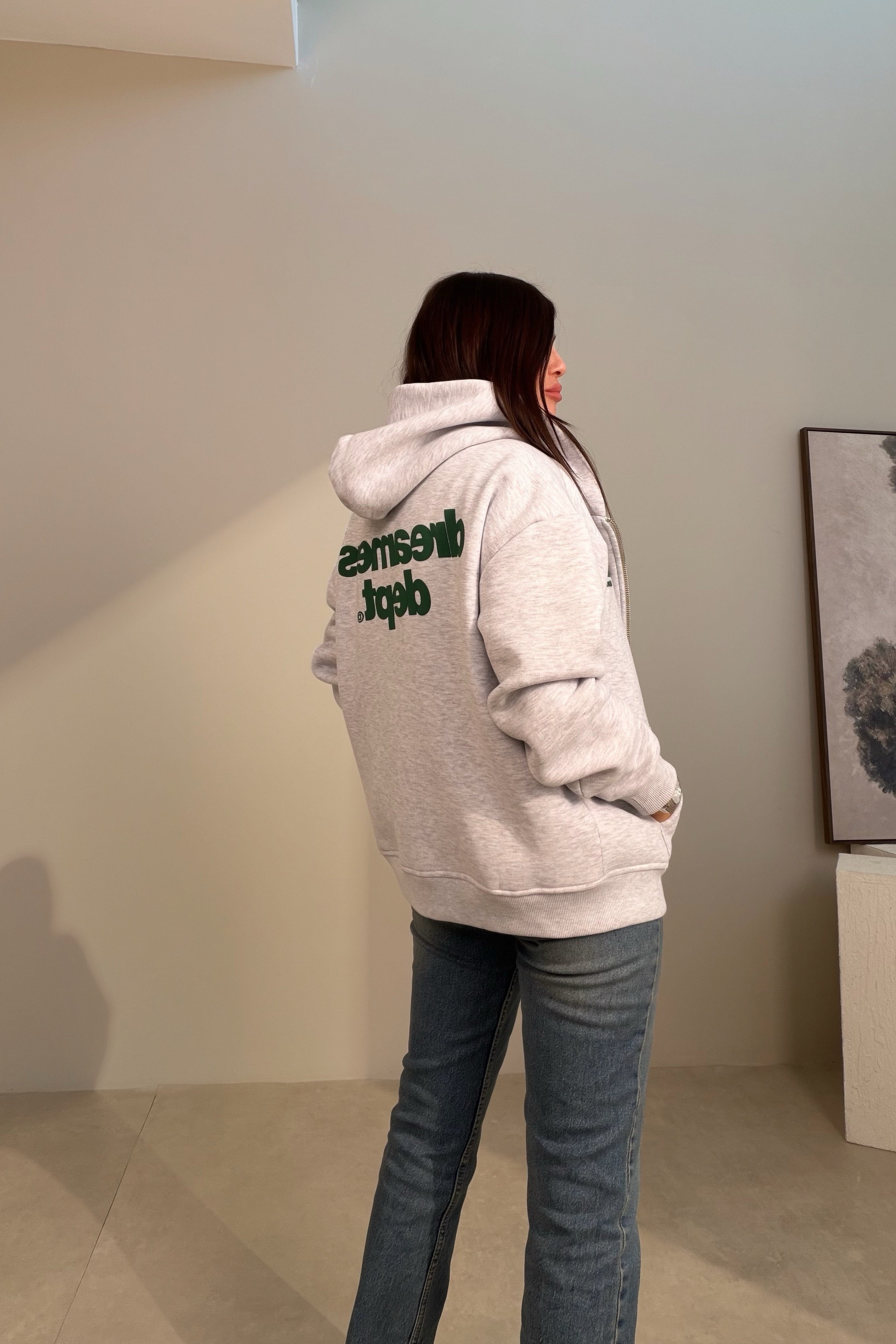 Kapüşonlu Sweatshirt GRİ