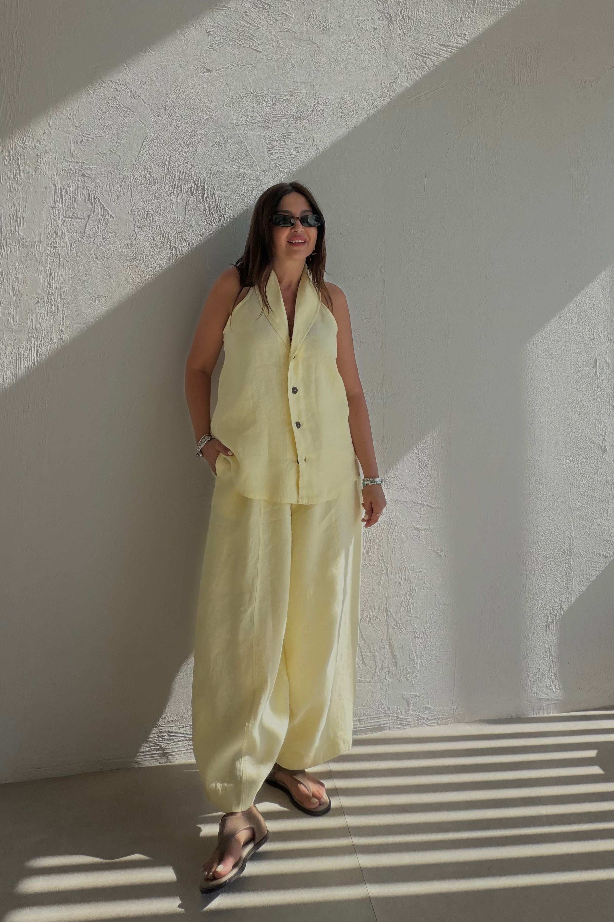 Limoncello Keten Takım SARI