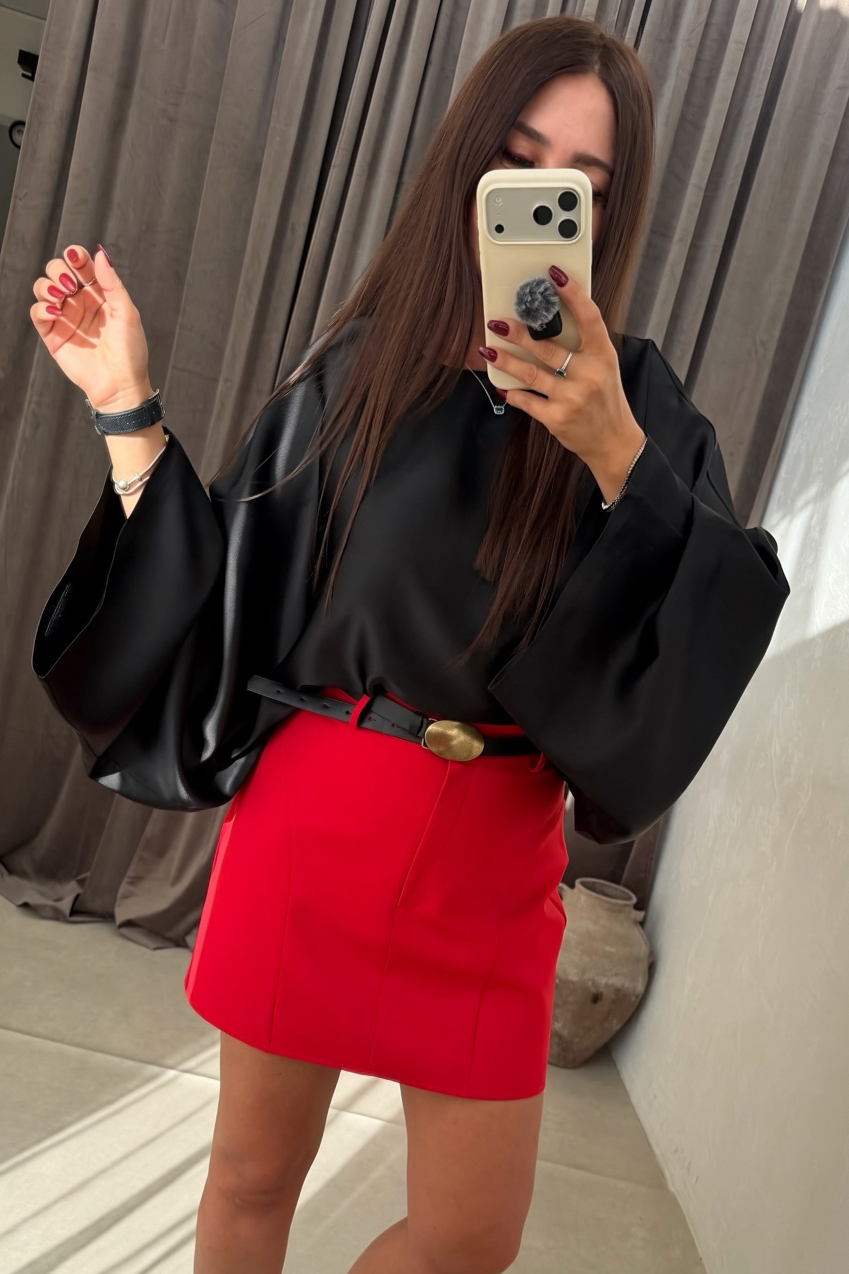 Lune Bluz SİYAH