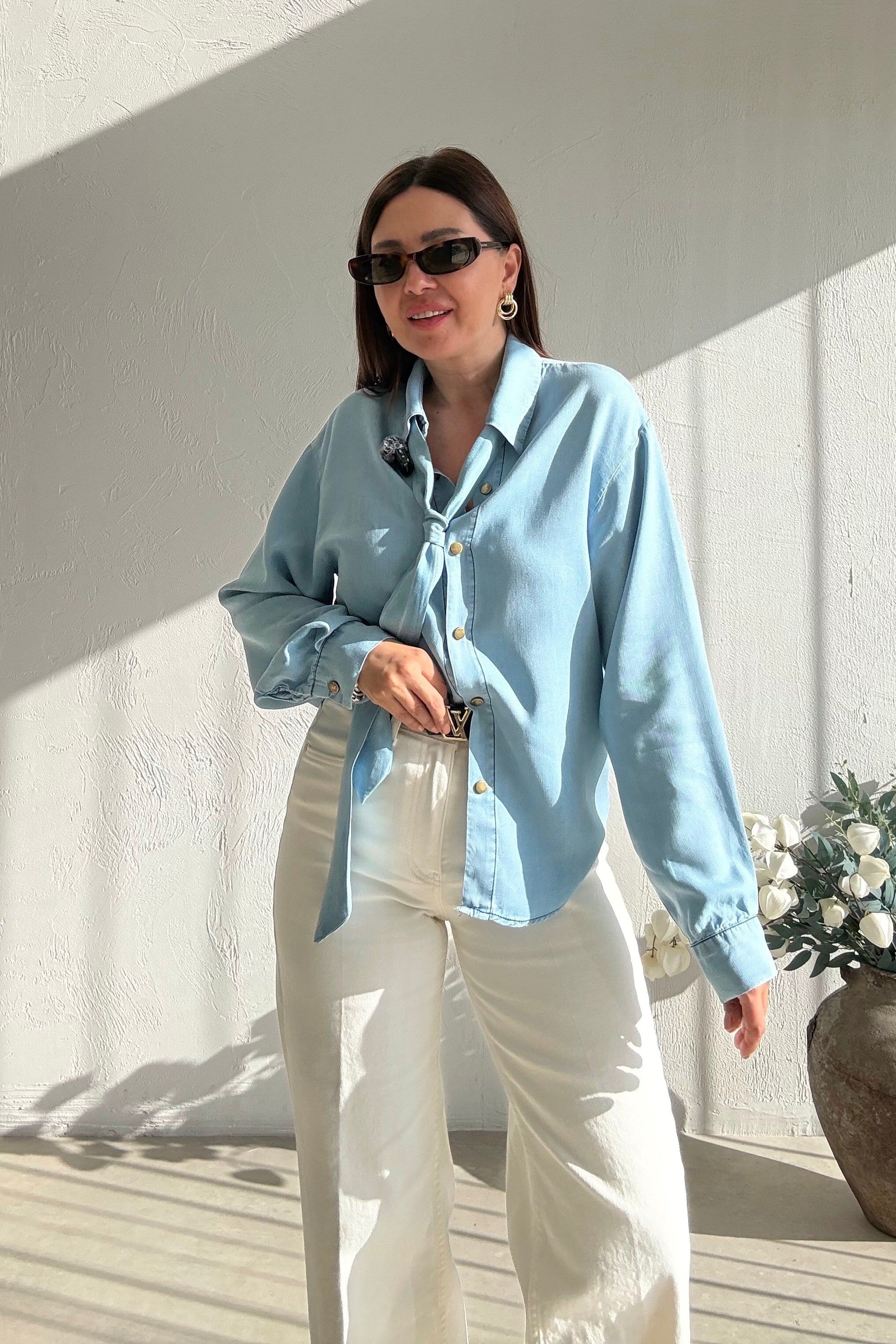 Mavi Kravatlı Comfort Gömlek 