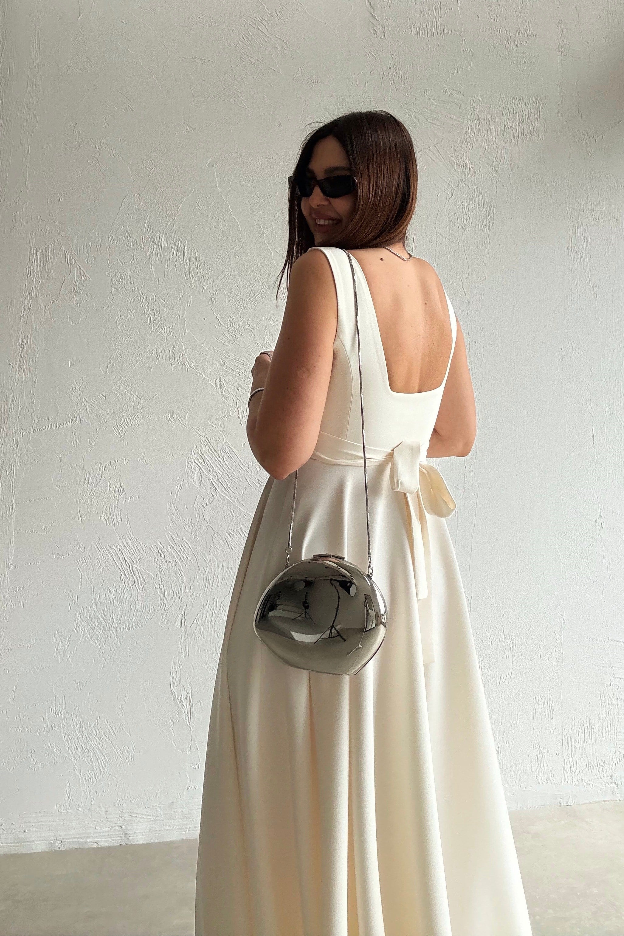 Mila Askılı Elbise EKRU