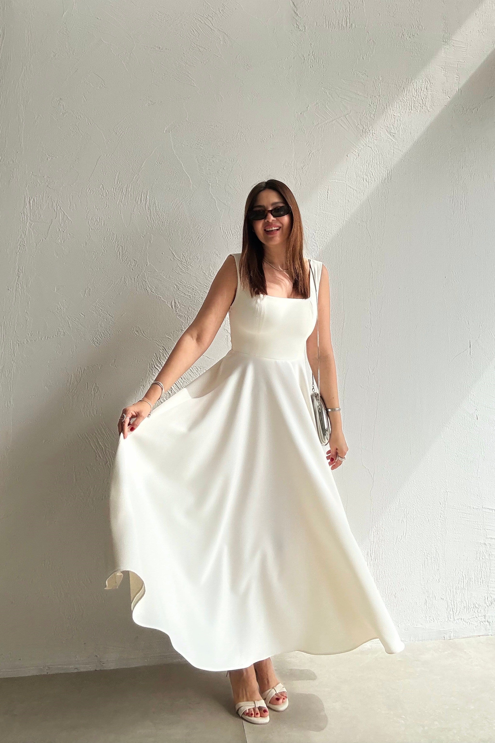 Mila Askılı Elbise EKRU