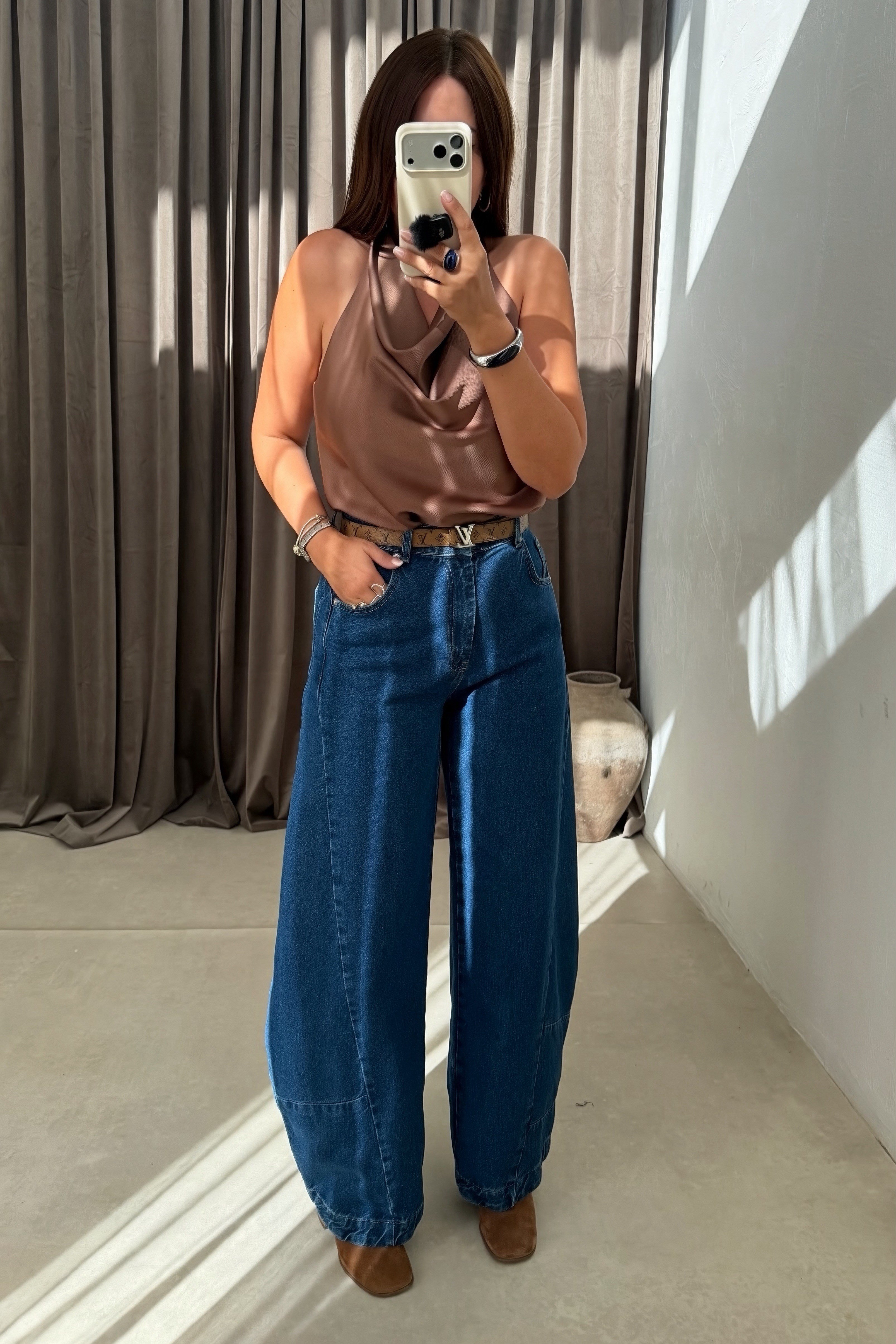 Mira Barrel Jean LACİVERT