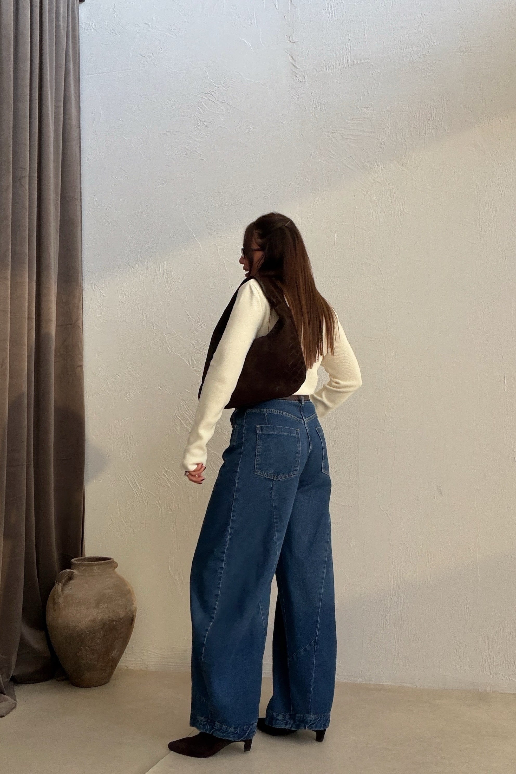 Mira Barrel Jean LACİVERT