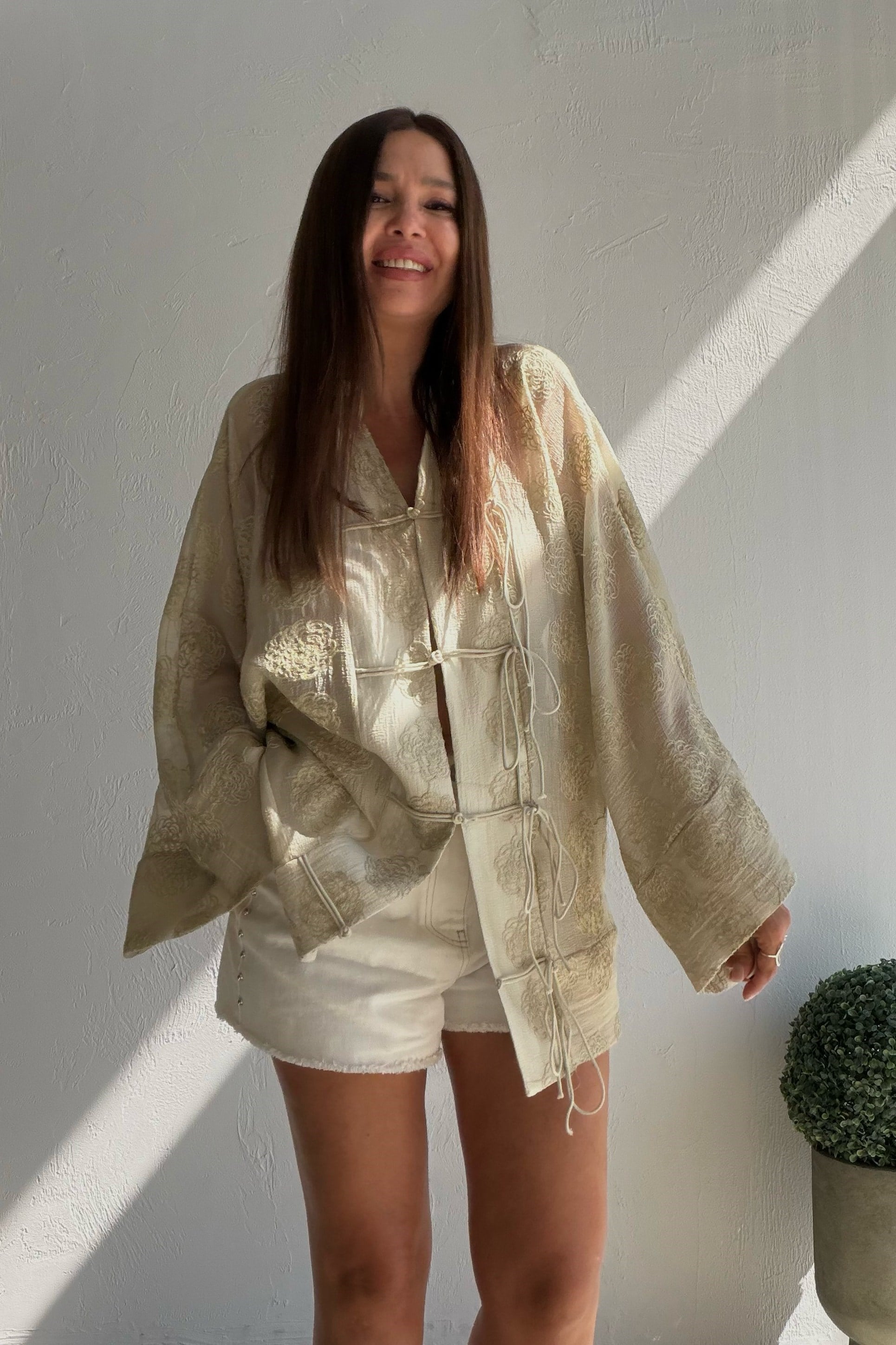 Nakış İşlemeli Kimono ADA ÇAYI
