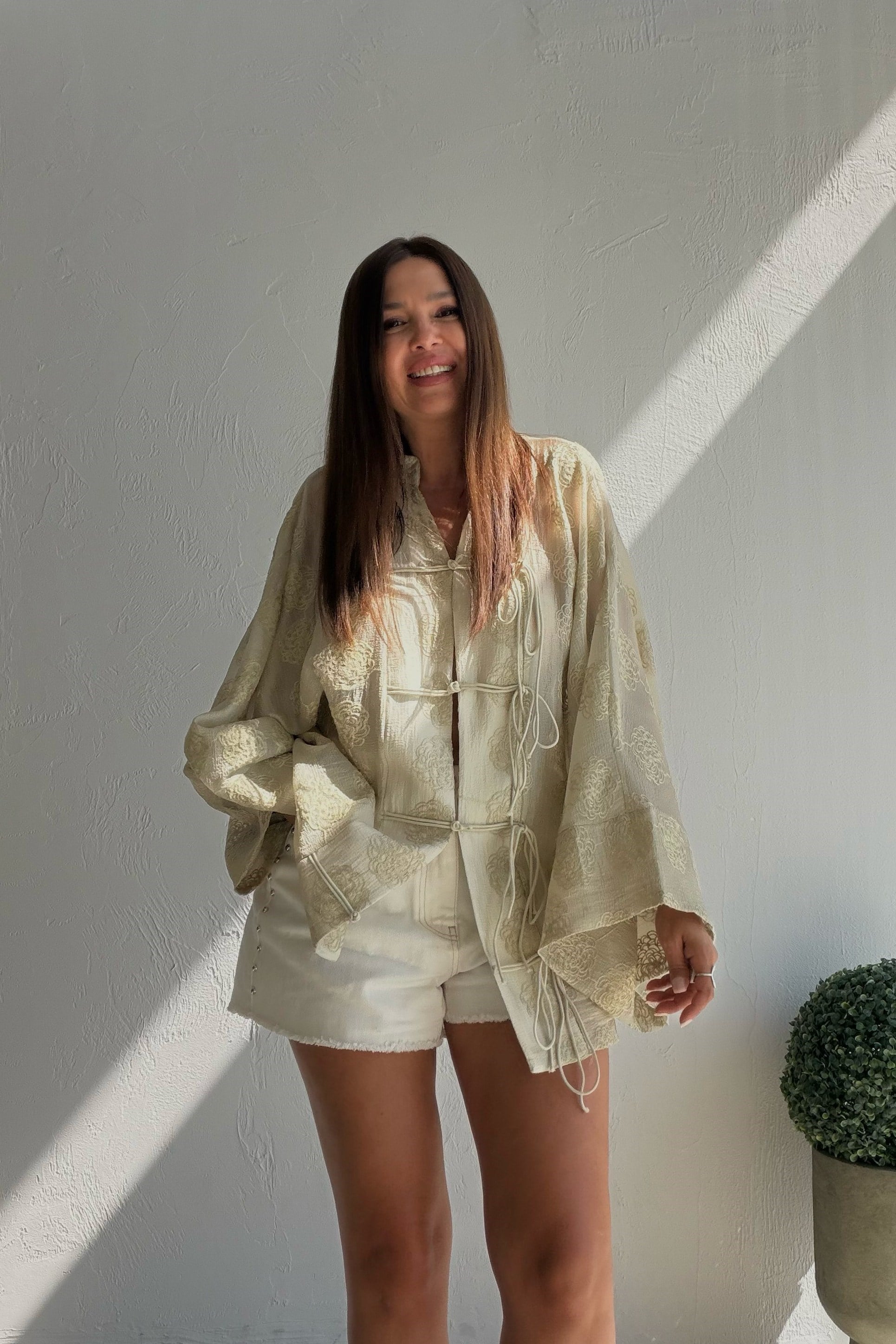 Nakış İşlemeli Kimono ADA ÇAYI