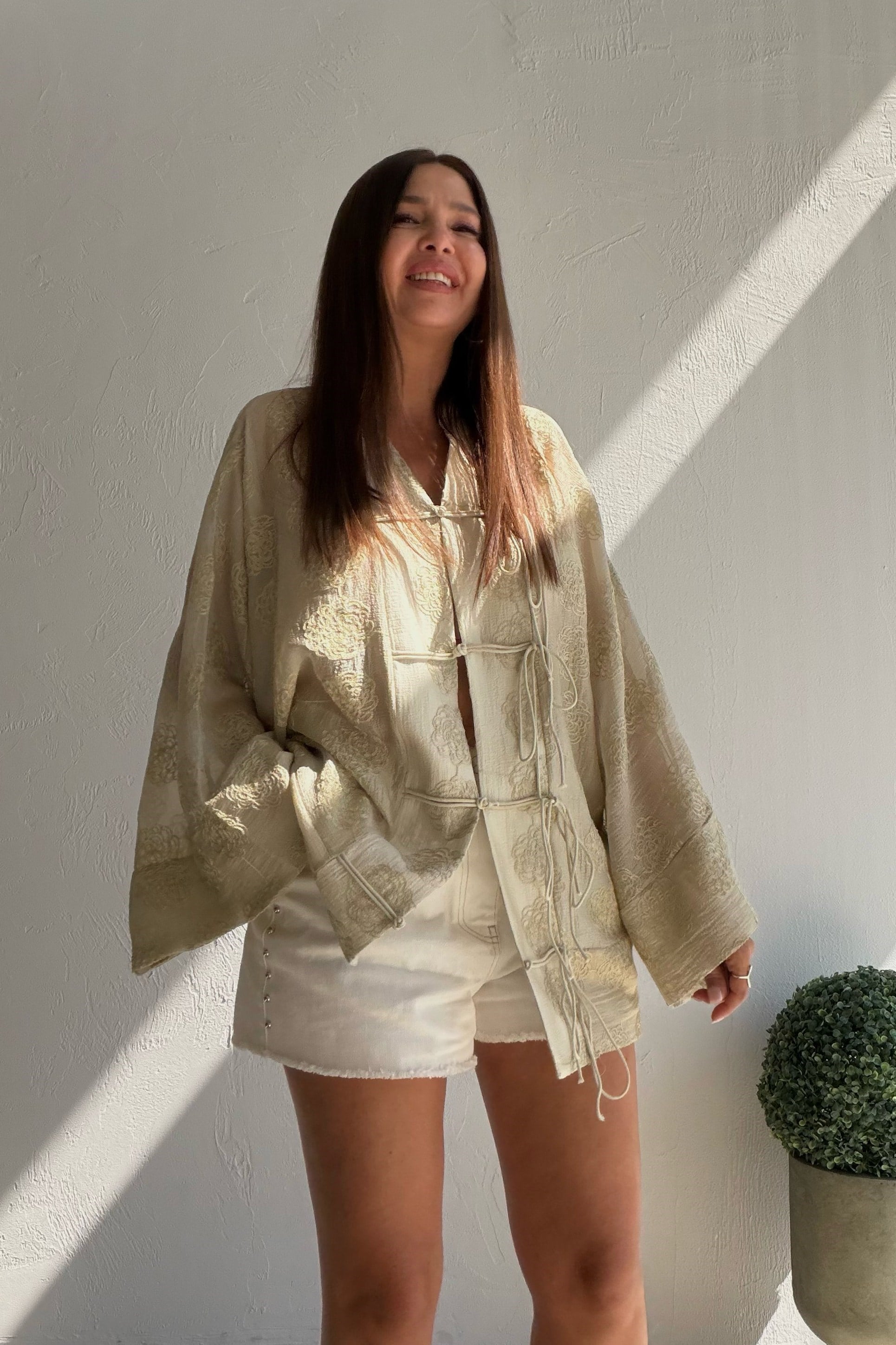 Nakış İşlemeli Kimono ADA ÇAYI