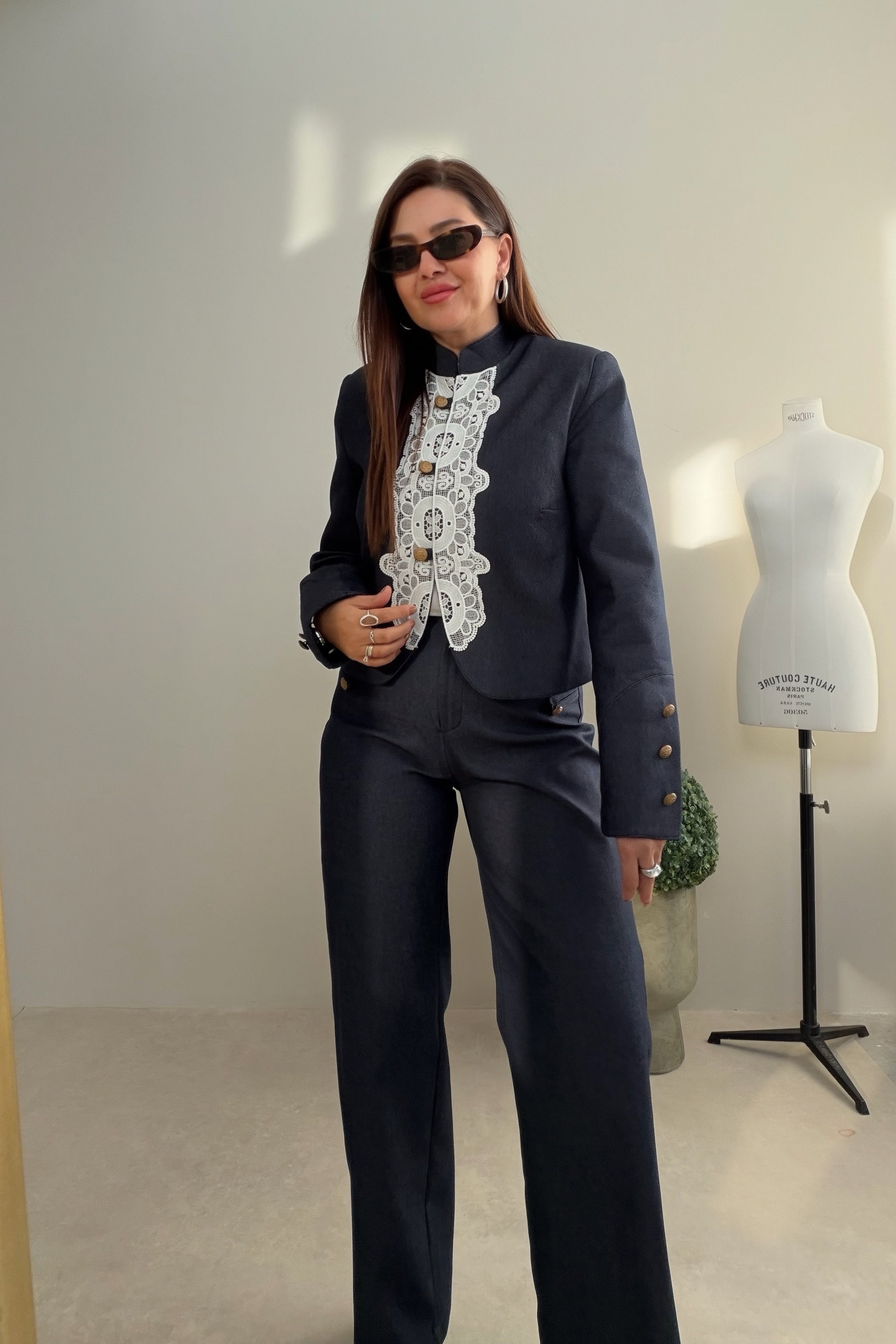 Noir Lace Takım LACİVERT