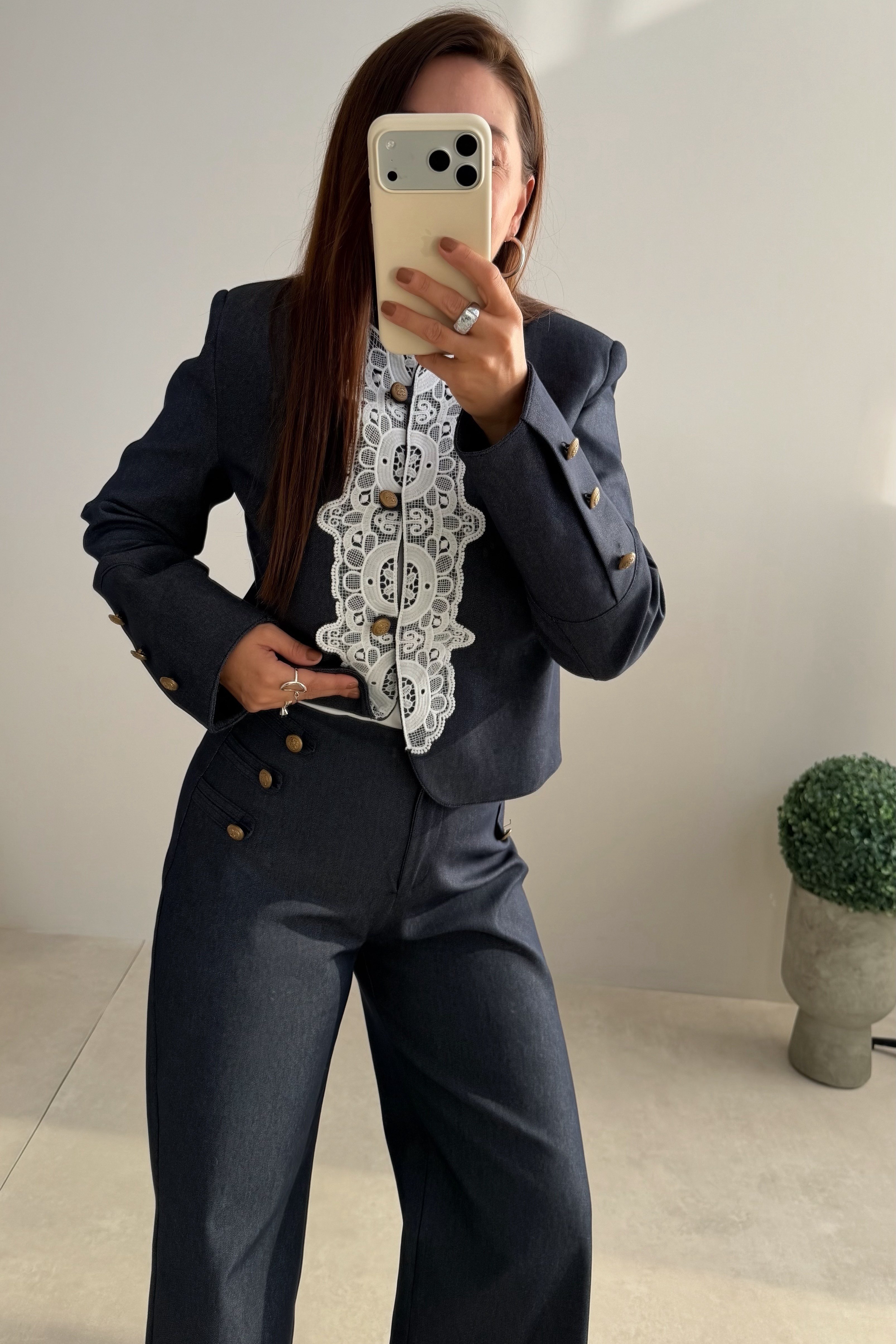 Noir Lace Takım LACİVERT