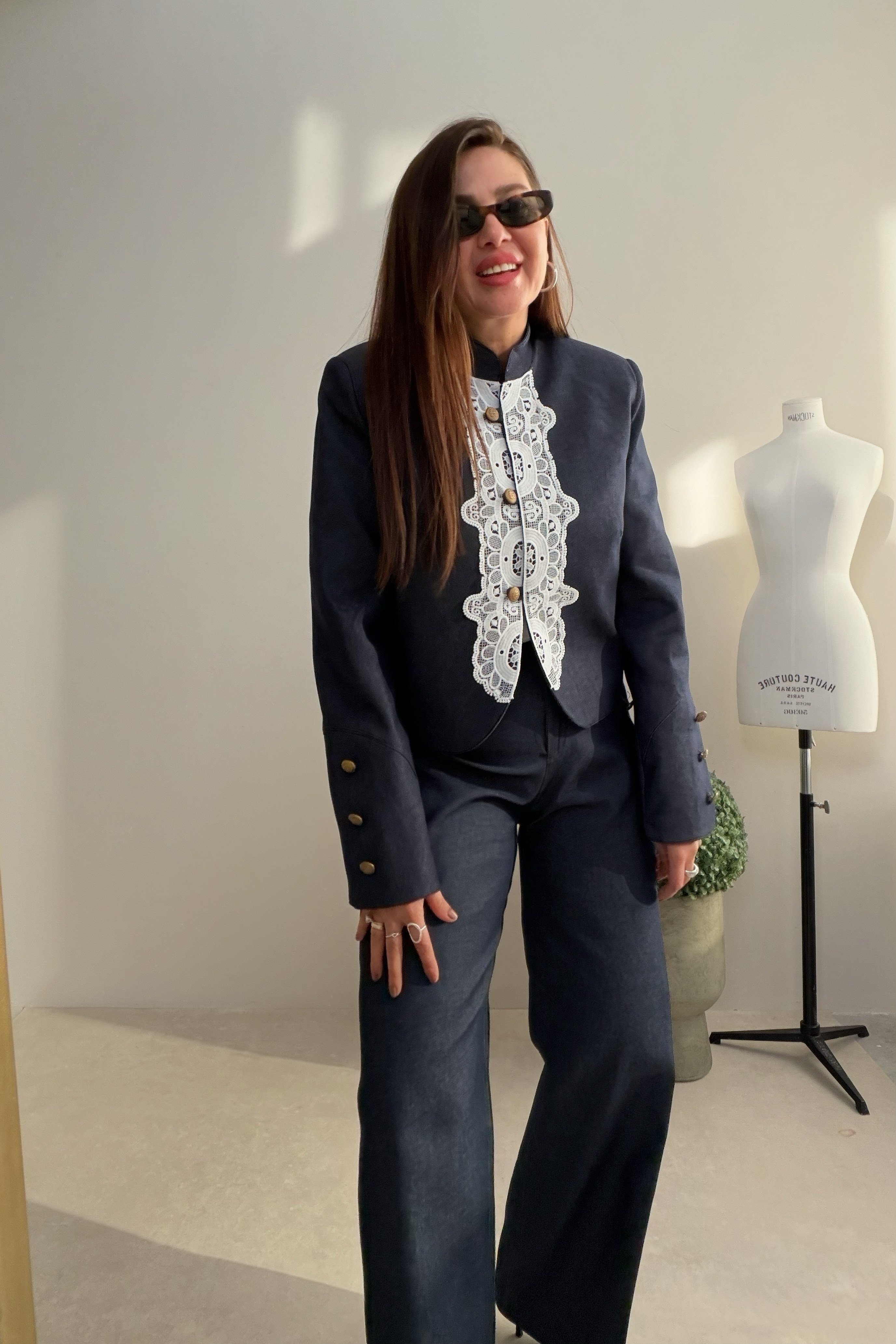 Noir Lace Takım LACİVERT