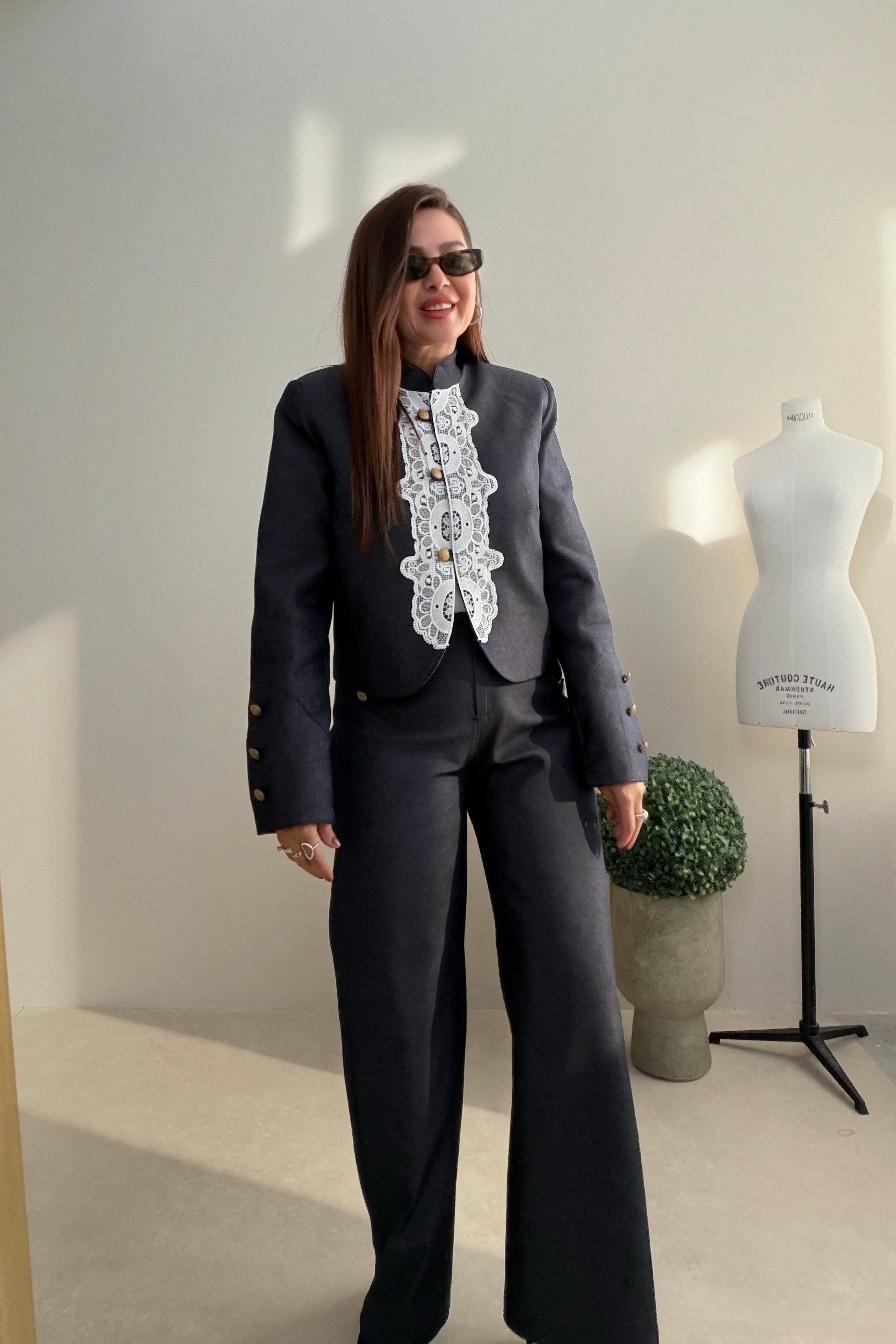 Noir Lace Takım LACİVERT