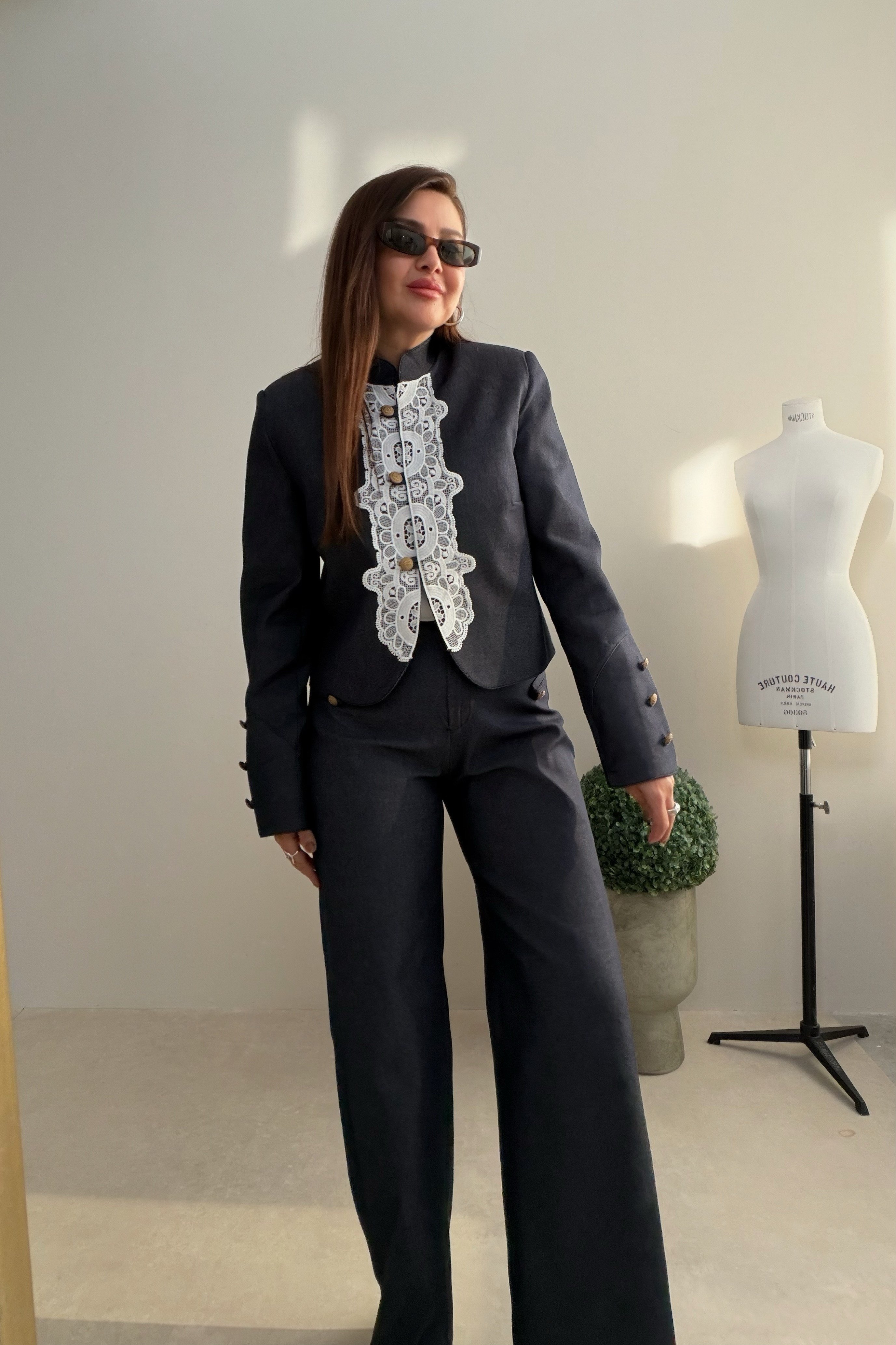 Noir Lace Takım LACİVERT