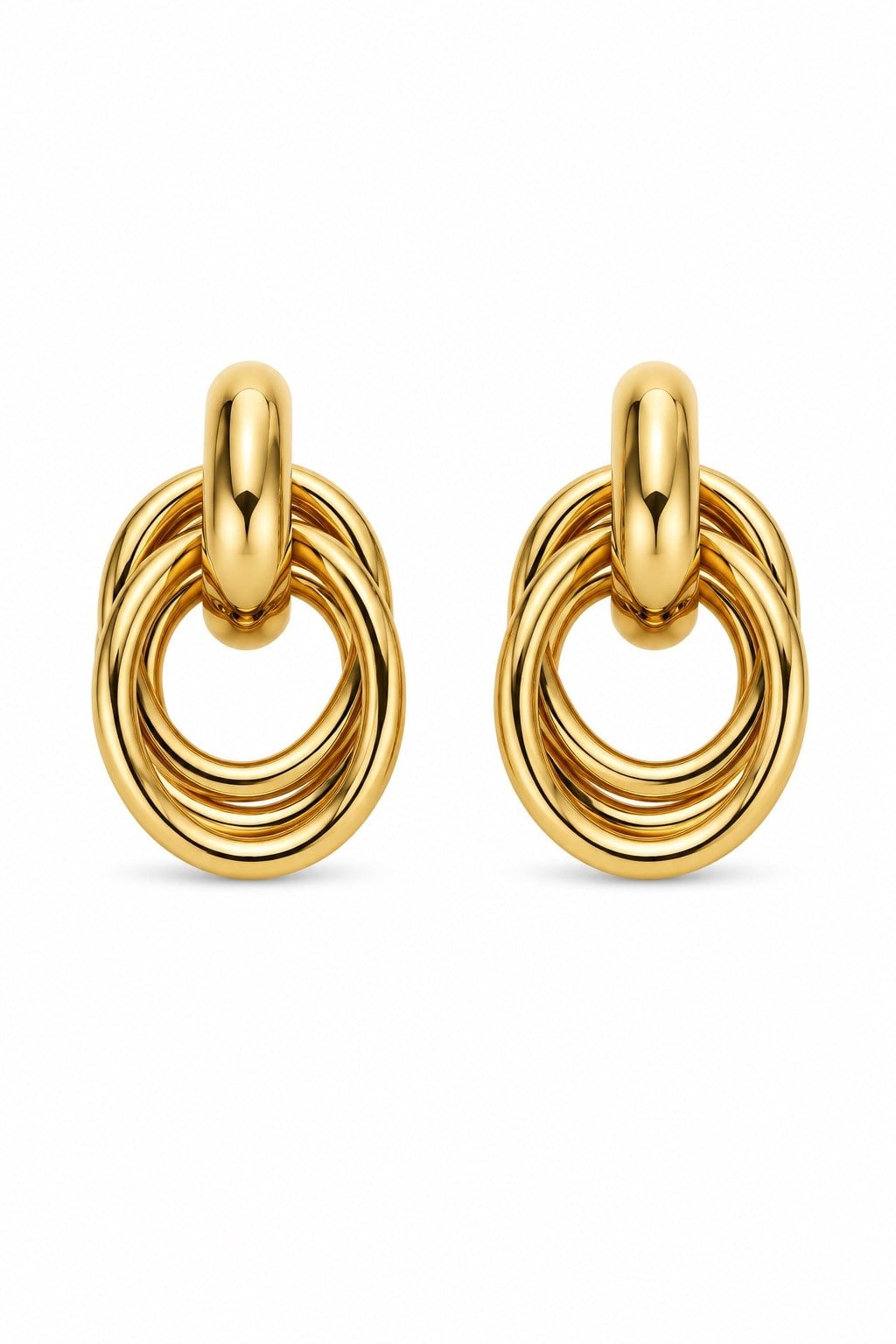 Oval Düğüm Küpe GOLD