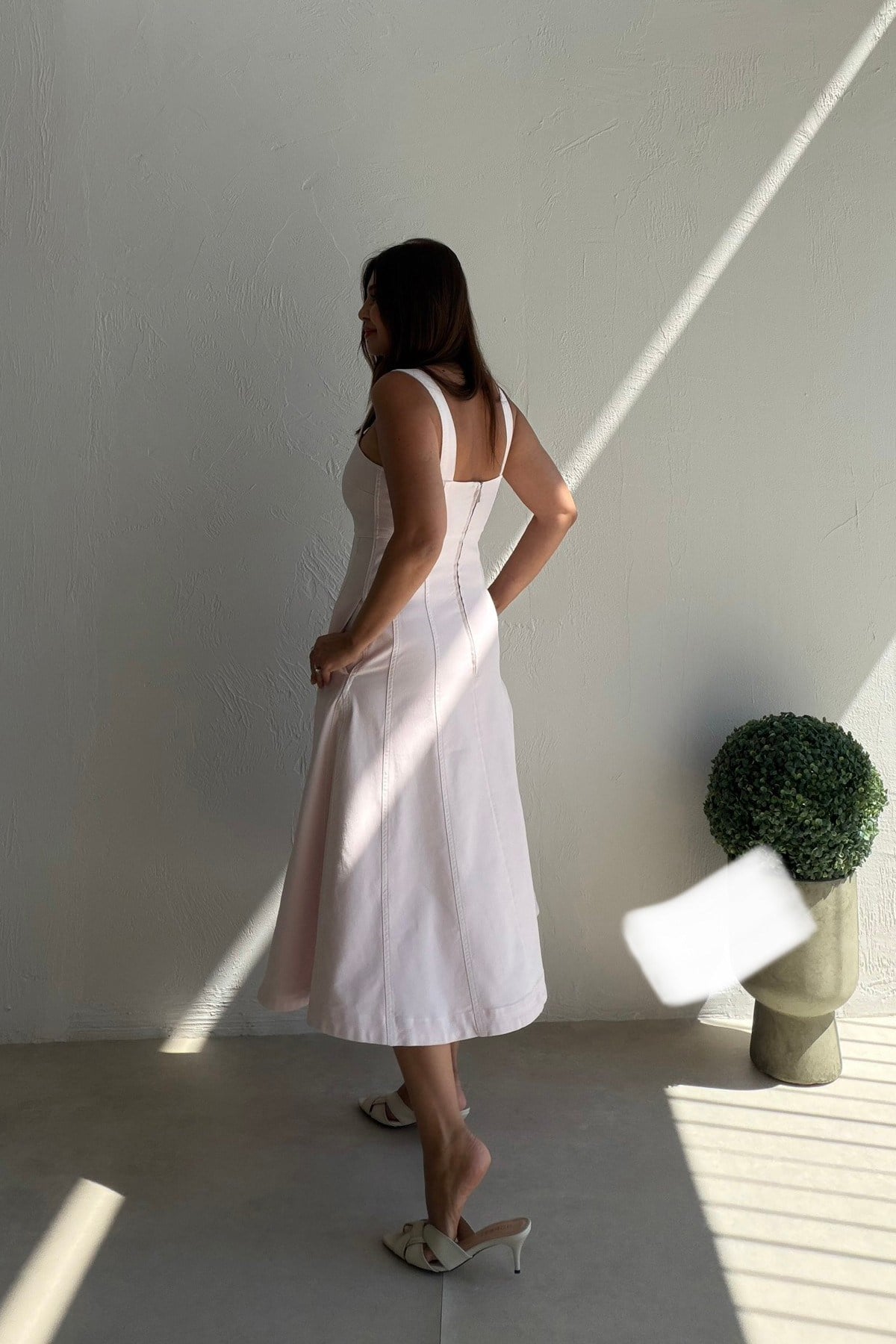 Romantik Denim Elbise PUDRA