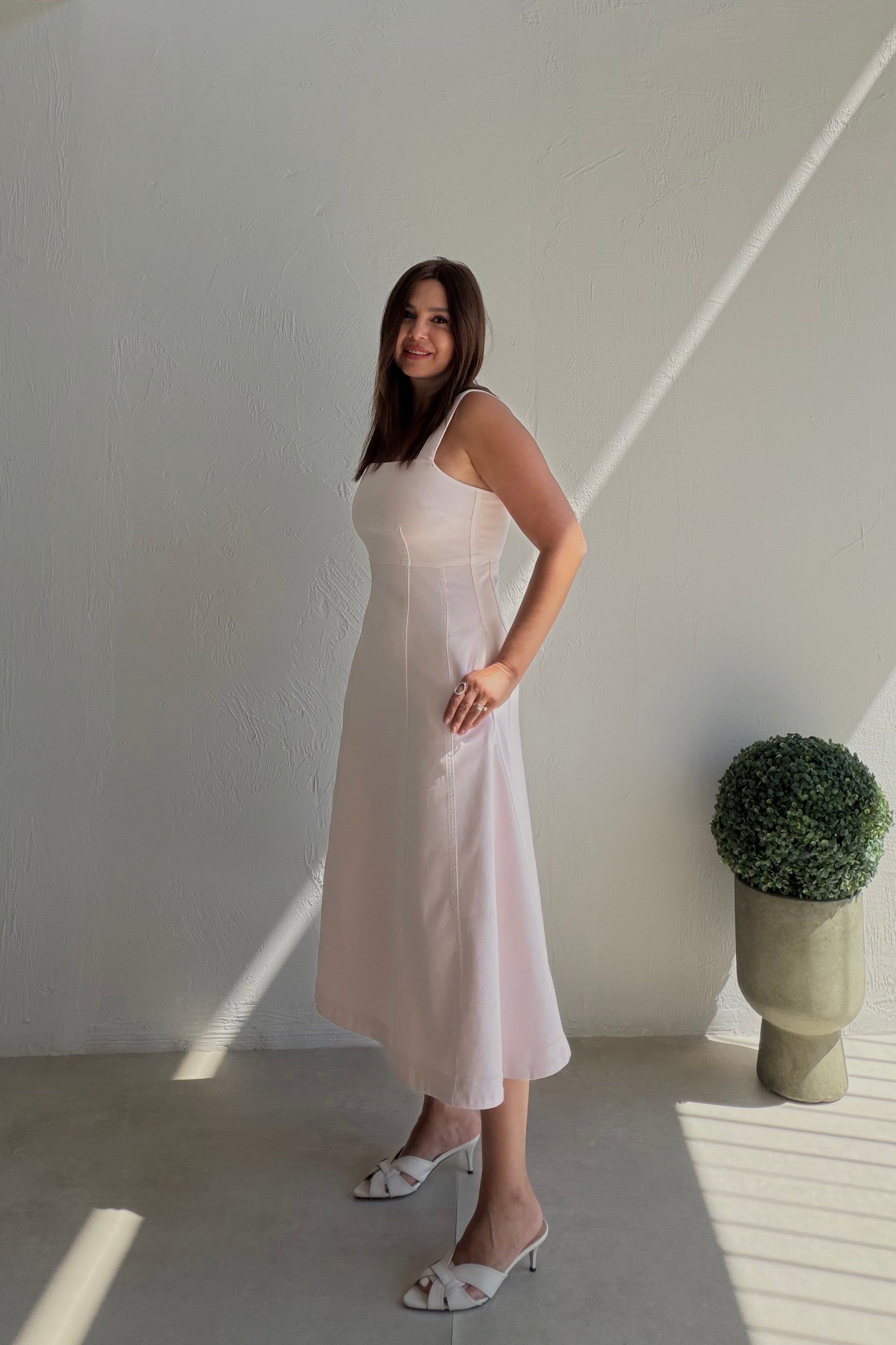 Romantik Denim Elbise PUDRA