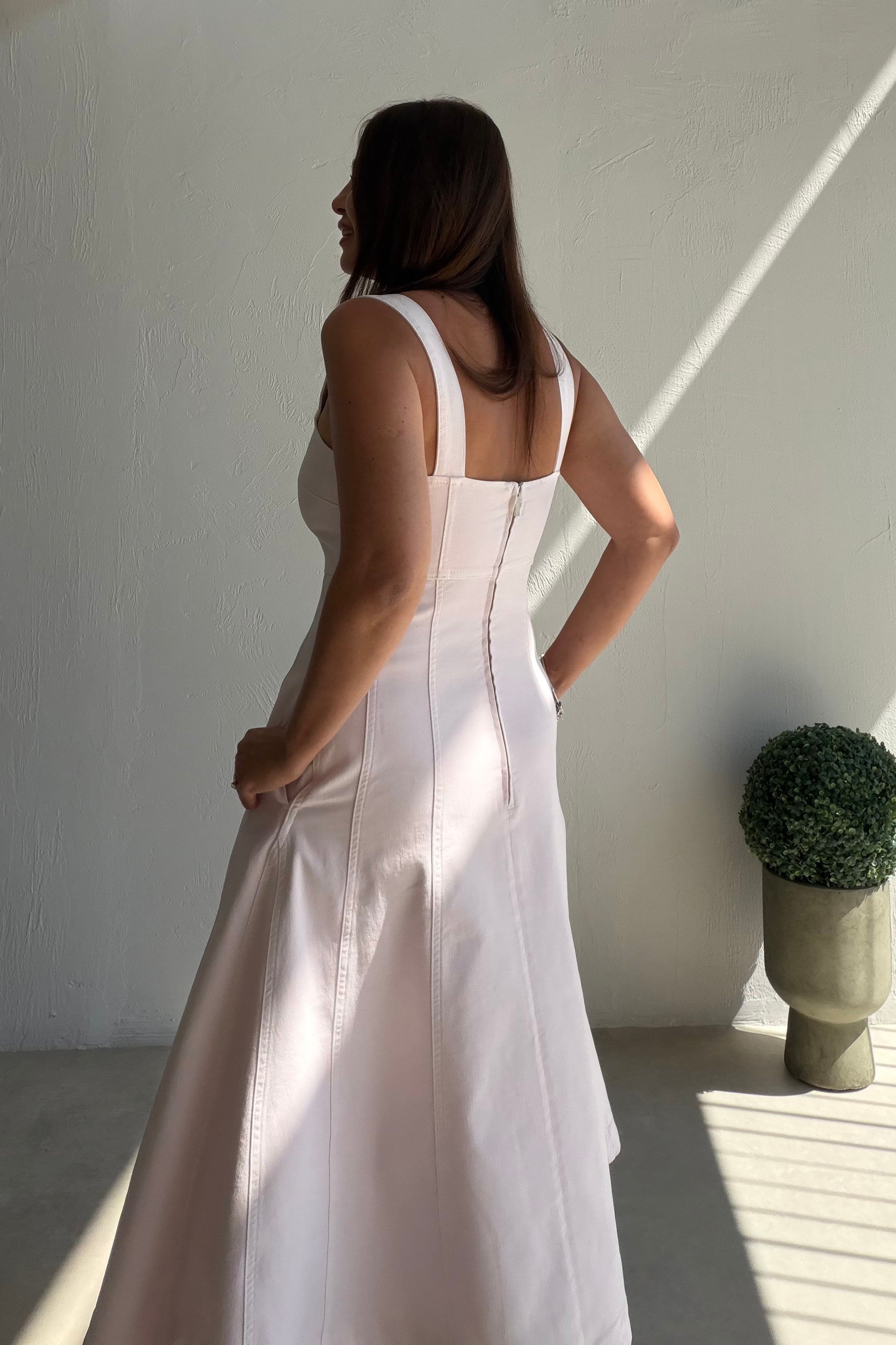 Romantik Denim Elbise PUDRA