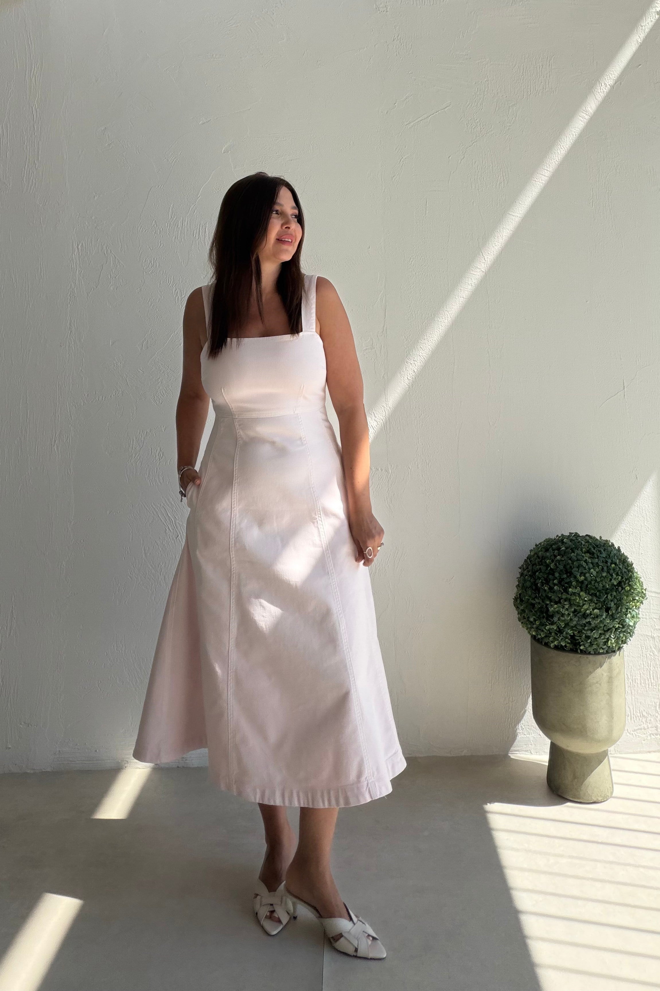 Romantik Denim Elbise PUDRA