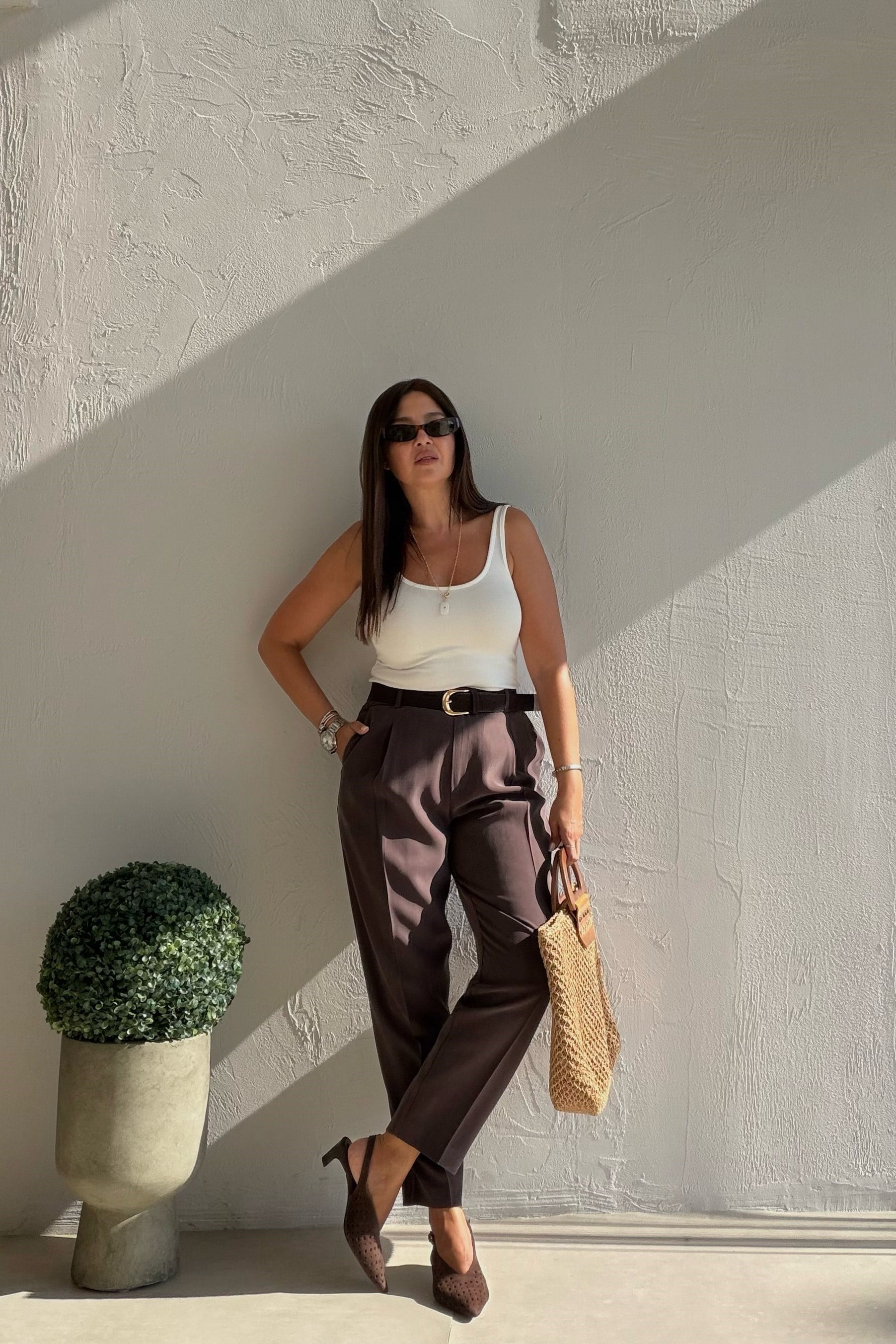Siena Kemerli Pantolon KAHVERENGİ