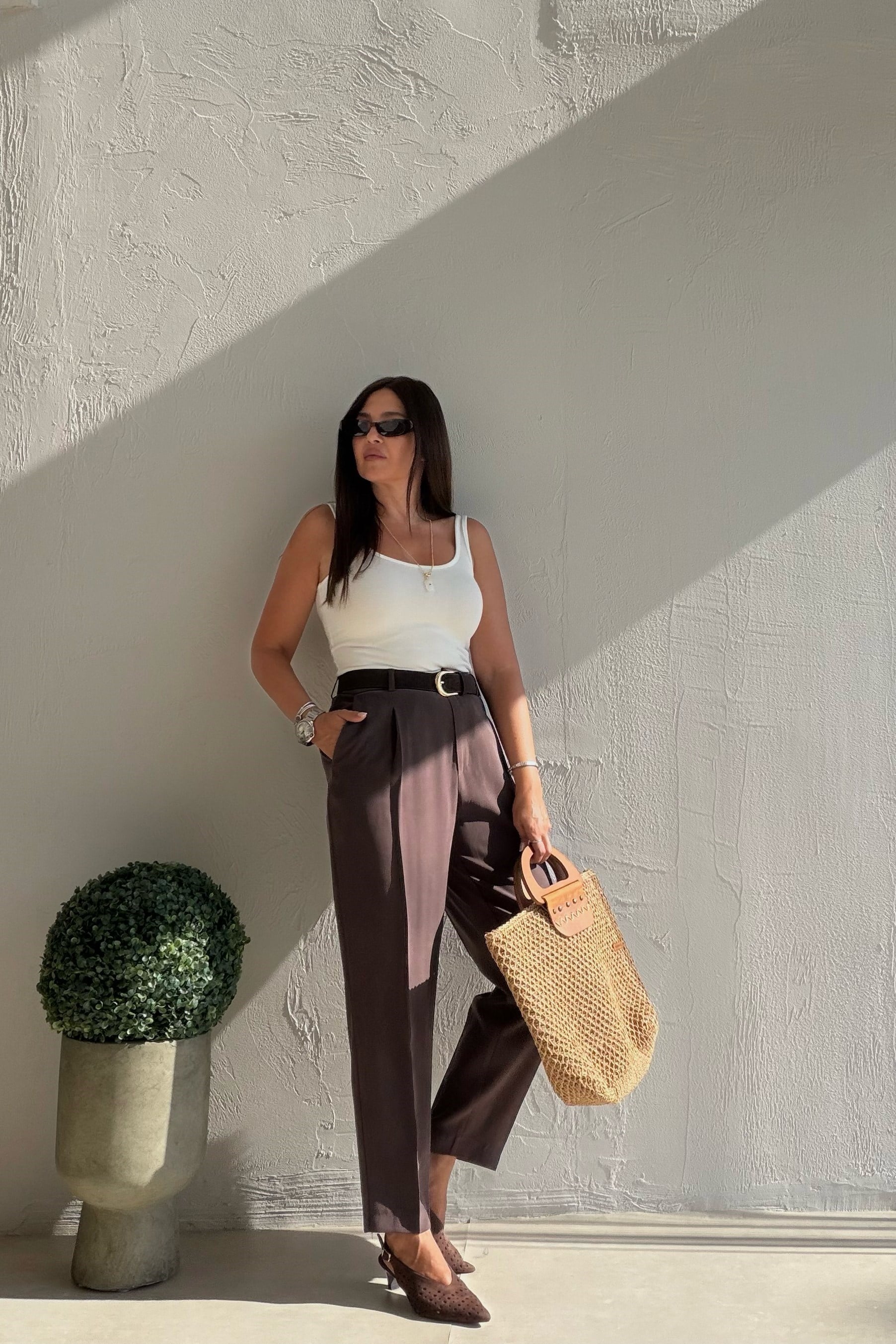 Siena Kemerli Pantolon KAHVERENGİ