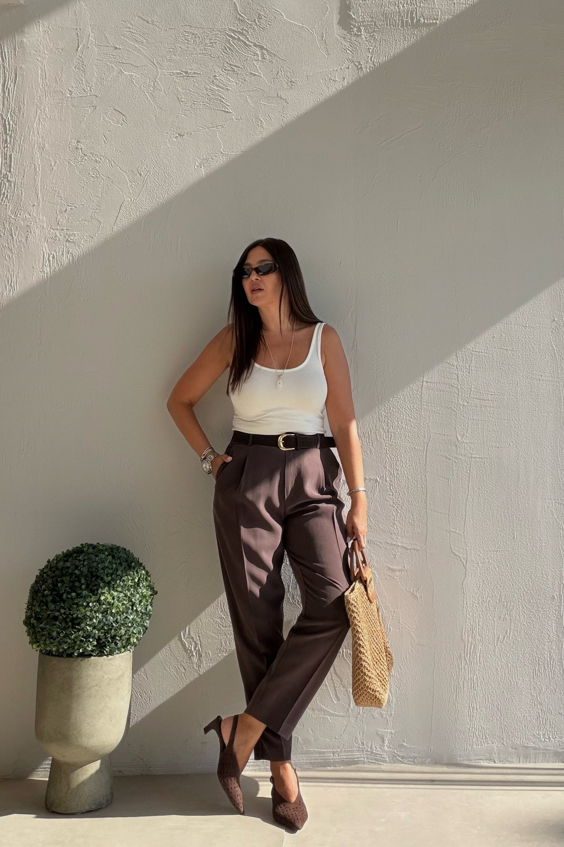 Siena Kemerli Pantolon KAHVERENGİ