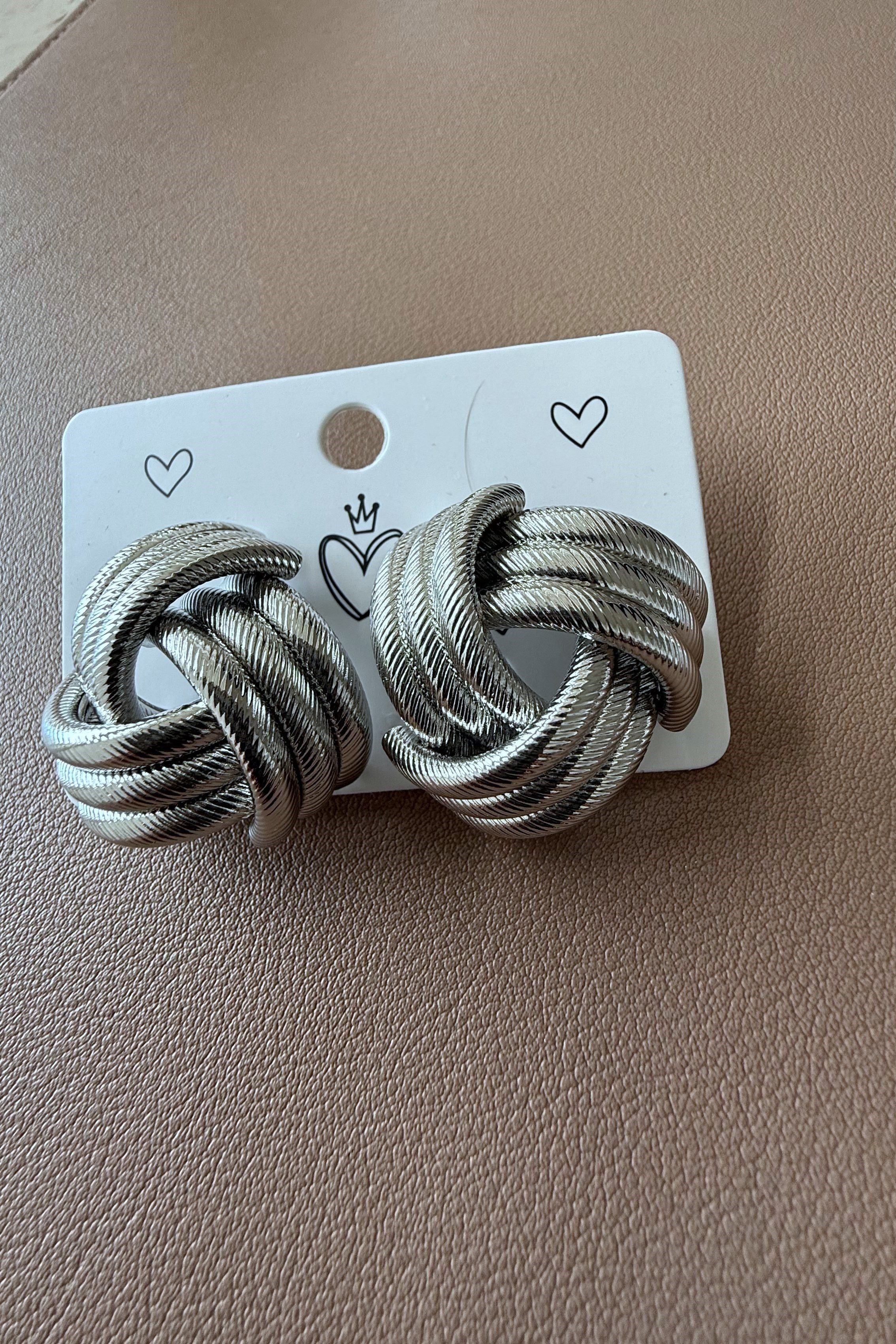 Silver Düğüm Küpe 