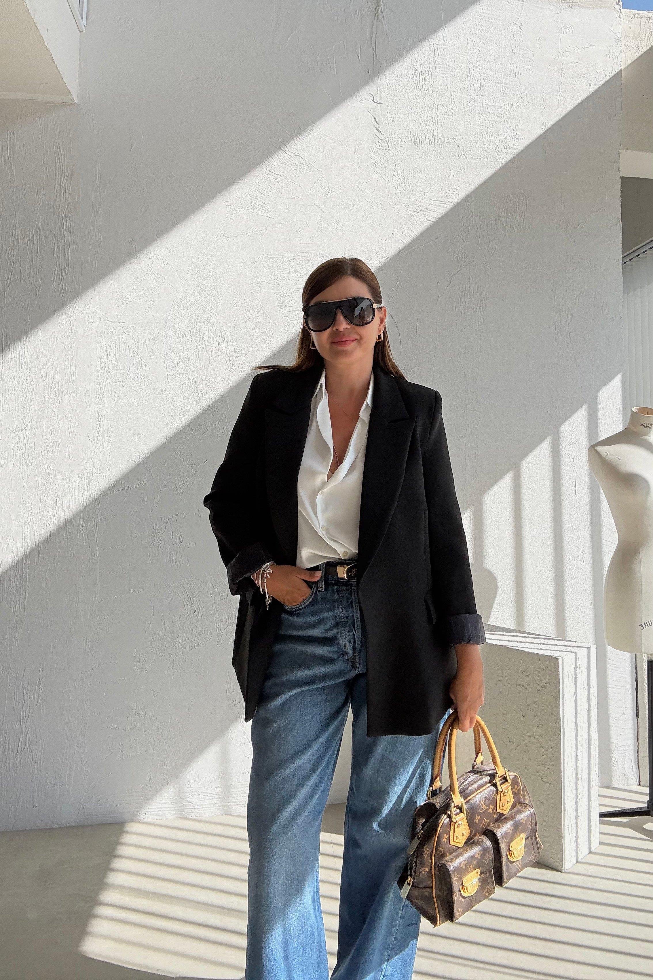 Siyah Daldiwon Astarlı Blazer Ceket 