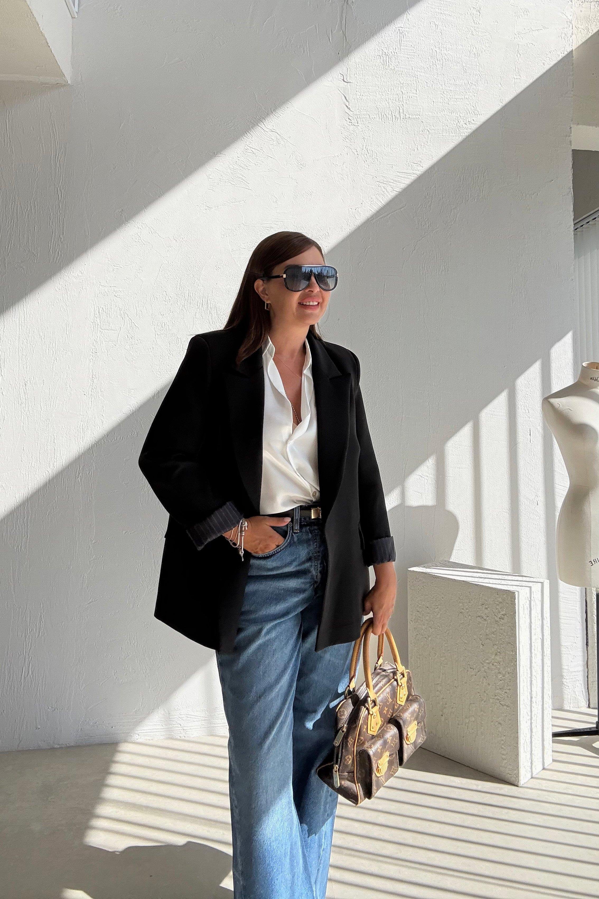 Siyah Daldiwon Astarlı Blazer Ceket 